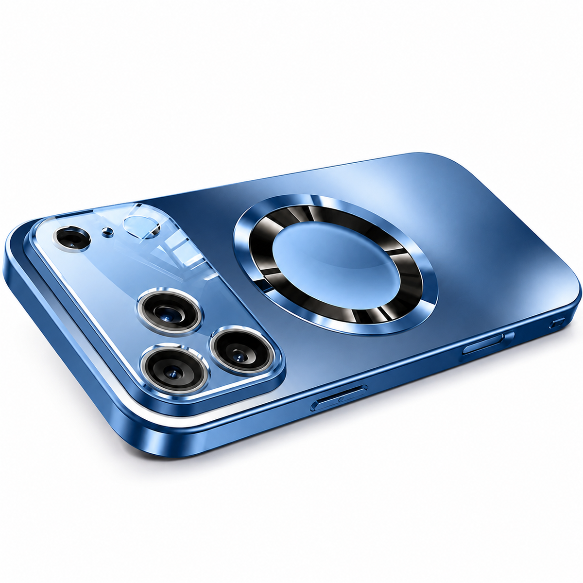 Premium iPhone Case MagSafe Compatible Magnetic Protective Cover Titanium Metallic Matte PC TPU Back Shockproof Camera Lens Protection Ultra Thin Full Protection