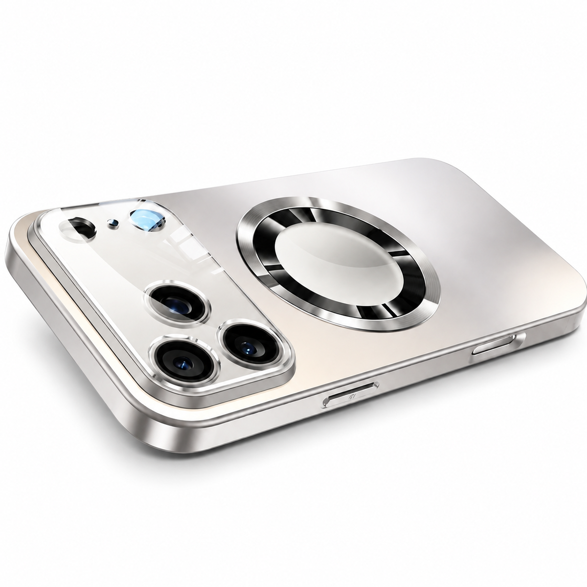 Premium iPhone Case MagSafe Compatible Magnetic Protective Cover Titanium Metallic Matte PC TPU Back Shockproof Camera Lens Protection Ultra Thin Full Protection