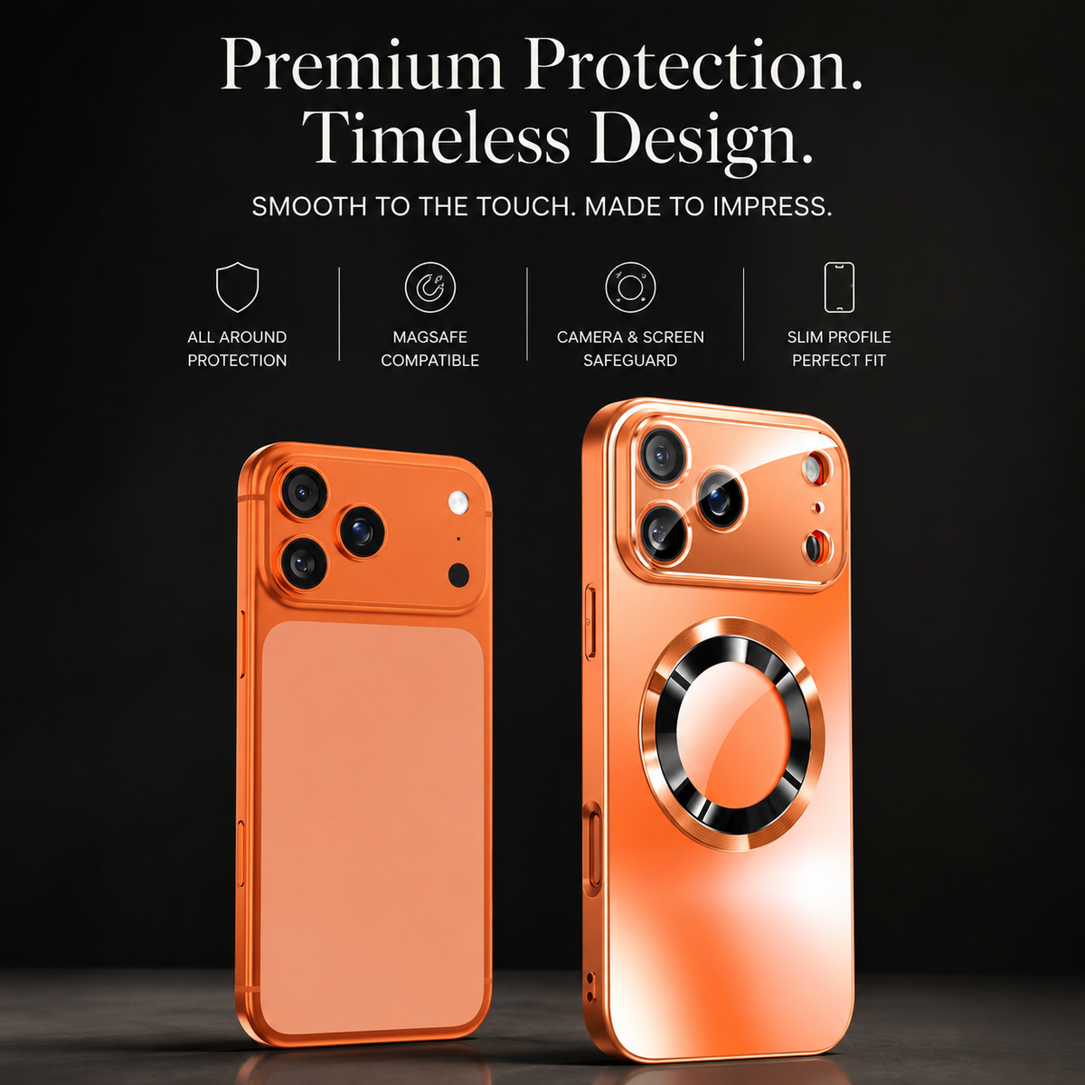 Premium iPhone Case MagSafe Compatible Magnetic Protective Cover Titanium Metallic Matte PC TPU Back Shockproof Camera Lens Protection Ultra Thin Full Protection