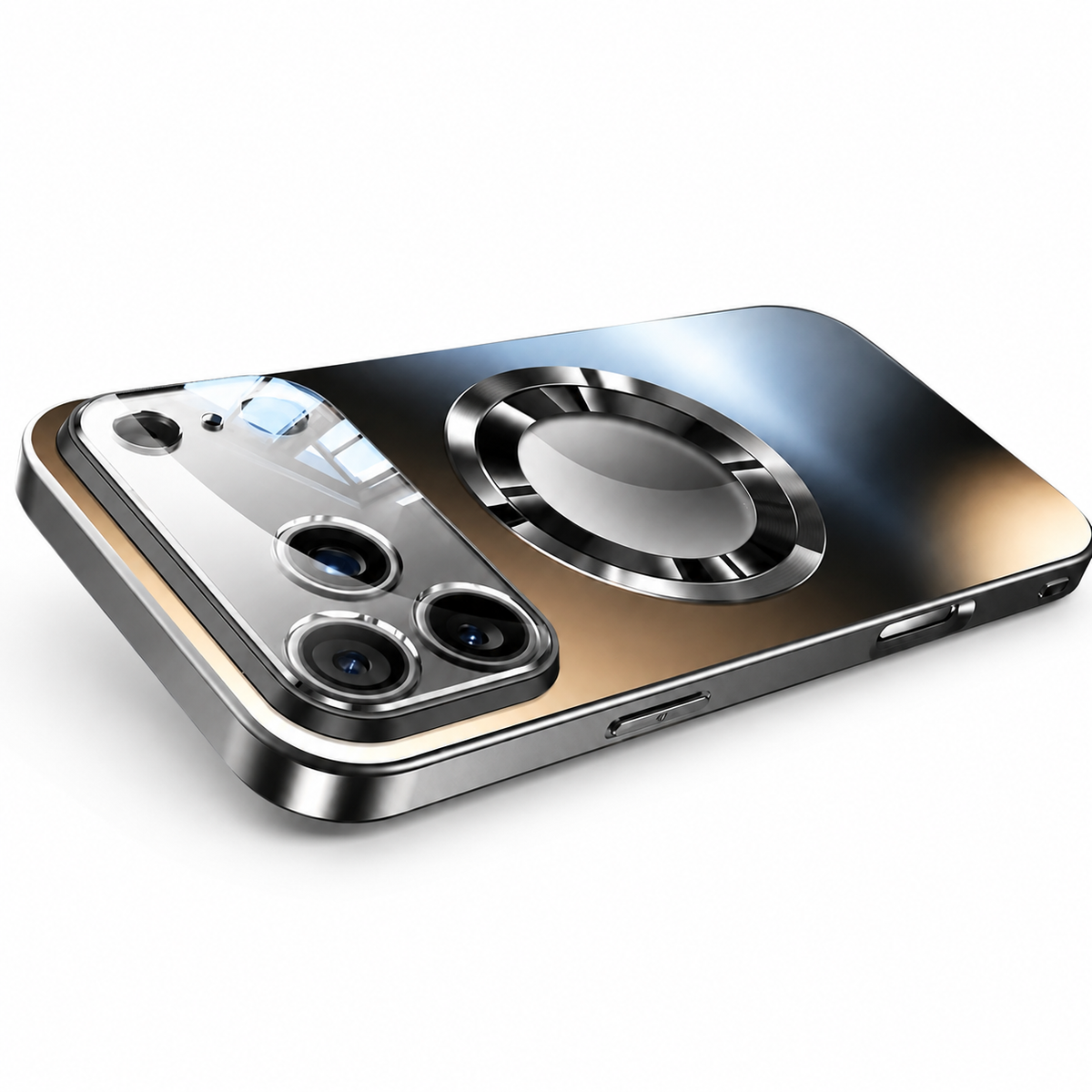 Premium iPhone Case MagSafe Compatible Magnetic Protective Cover Titanium Metallic Matte PC TPU Back Shockproof Camera Lens Protection Ultra Thin Full Protection