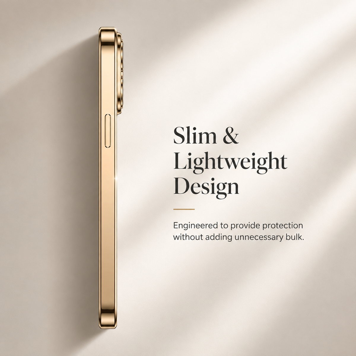 Premium iPhone Case MagSafe Compatible Magnetic Protective Cover Transparent TPU Desert Gold Finish Shockproof Camera Lens Protection Slim Design