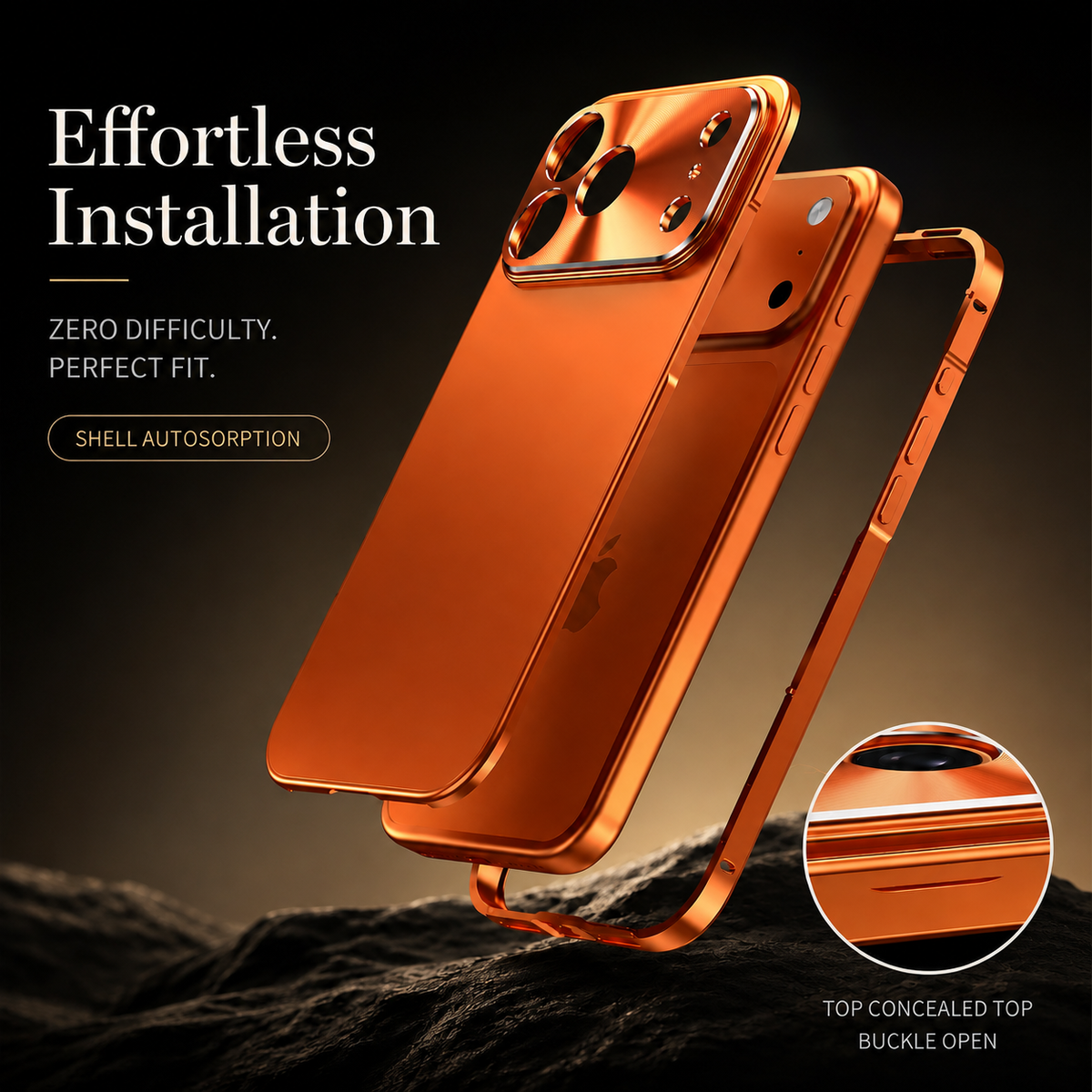 Premium iPhone Case MagSafe Compatible Magnetic Shockproof Cover Camera Lens Protection Ultra Thin Aluminum Frame Frosted Matte Back Full Protection