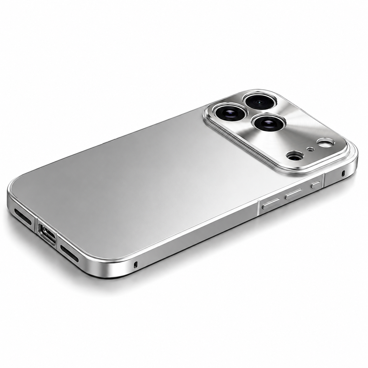 Premium iPhone Case MagSafe Compatible Magnetic Shockproof Cover Camera Lens Protection Ultra Thin Aluminum Frame Frosted Matte Back Full Protection
