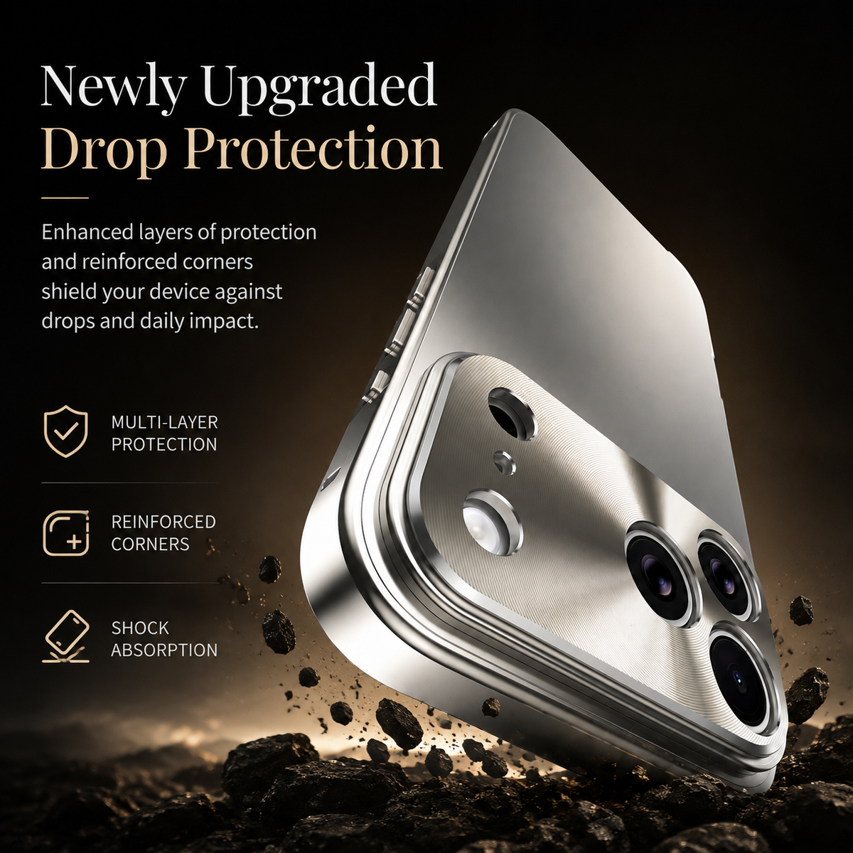 Premium iPhone Case MagSafe Compatible Magnetic Shockproof Cover Camera Lens Protection Ultra Thin Aluminum Frame Frosted Matte Back Full Protection