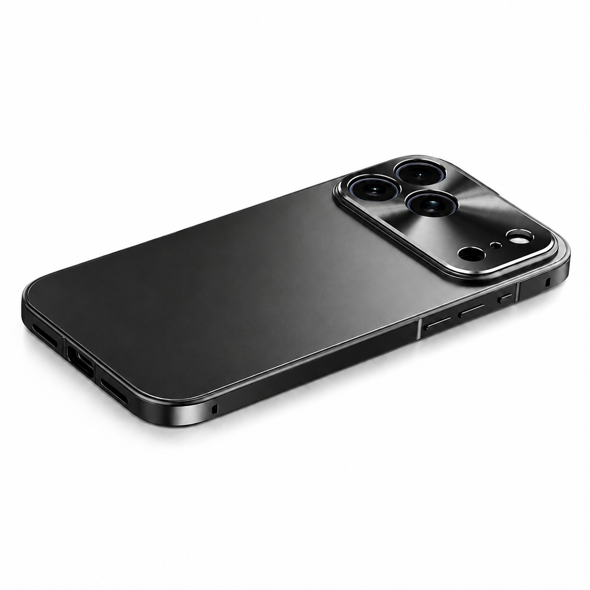 Premium iPhone Case MagSafe Compatible Magnetic Shockproof Cover Camera Lens Protection Ultra Thin Aluminum Frame Frosted Matte Back Full Protection