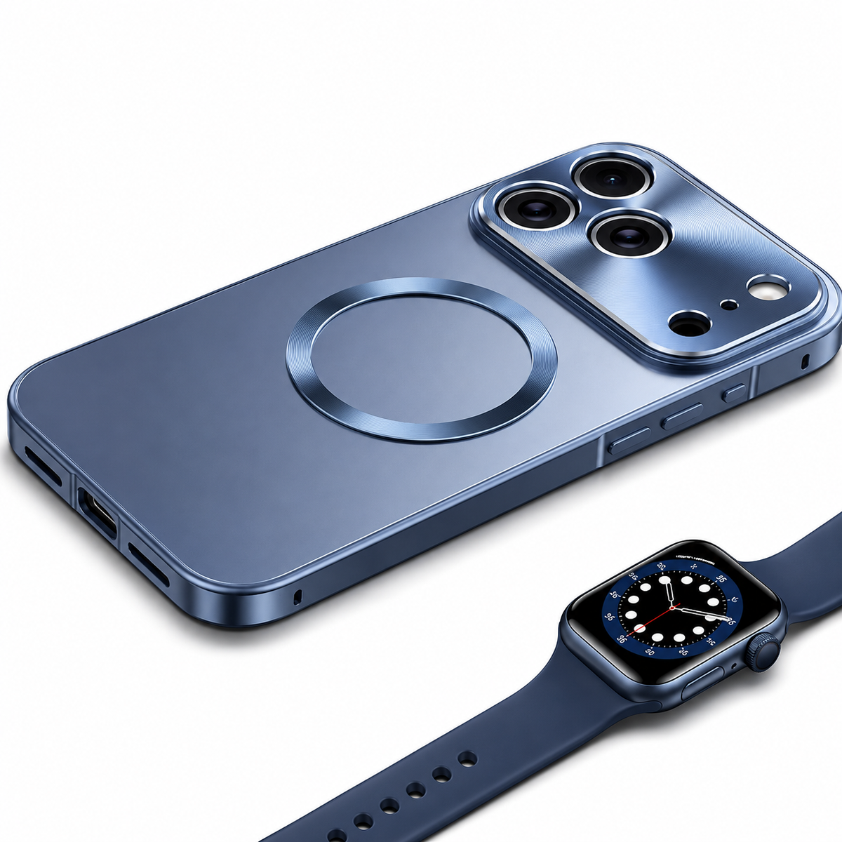 Premium iPhone Case MagSafe Compatible Magnetic Shockproof Protective Cover Aluminum Frame Frosted Matte Back Camera Lens Protection Ultra Thin Full Protection Design