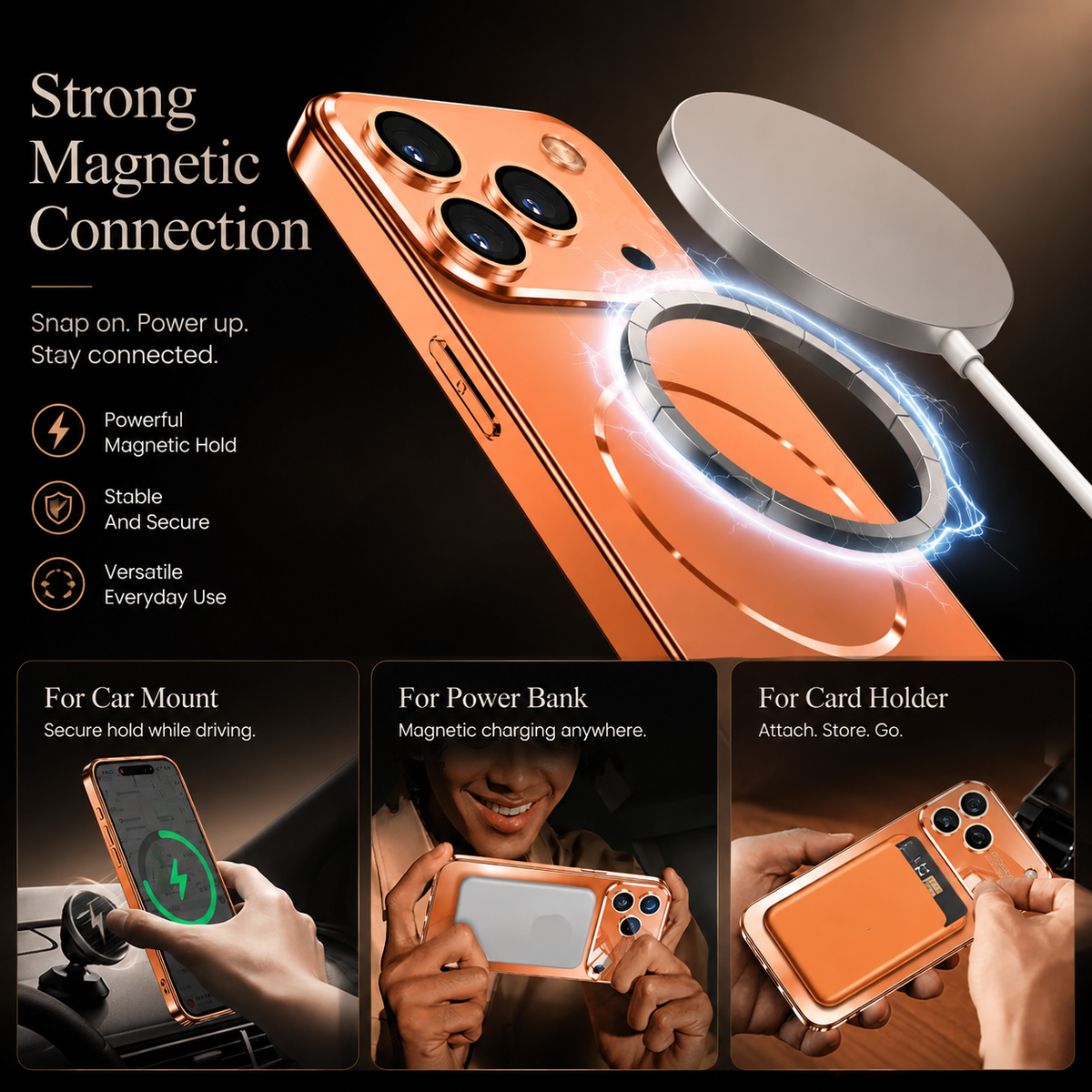 Premium iPhone Case MagSafe Compatible Magnetic Shockproof Protective Cover Camera Lens Protection Ultra Thin Matte Anti Fingerprint Hard Back Slim Design