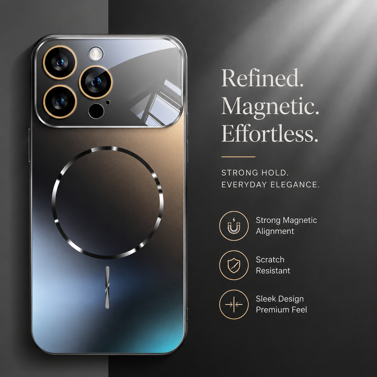 Premium iPhone Case MagSafe Compatible Magnetic Shockproof Protective Cover Camera Lens Protection Ultra Thin Matte Anti Fingerprint Hard Back Slim Design