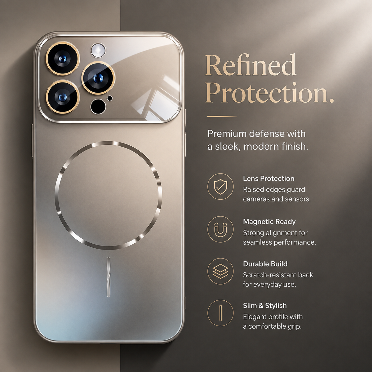 Premium iPhone Case MagSafe Compatible Magnetic Shockproof Protective Cover Camera Lens Protection Ultra Thin Matte Anti Fingerprint Hard Back Slim Design