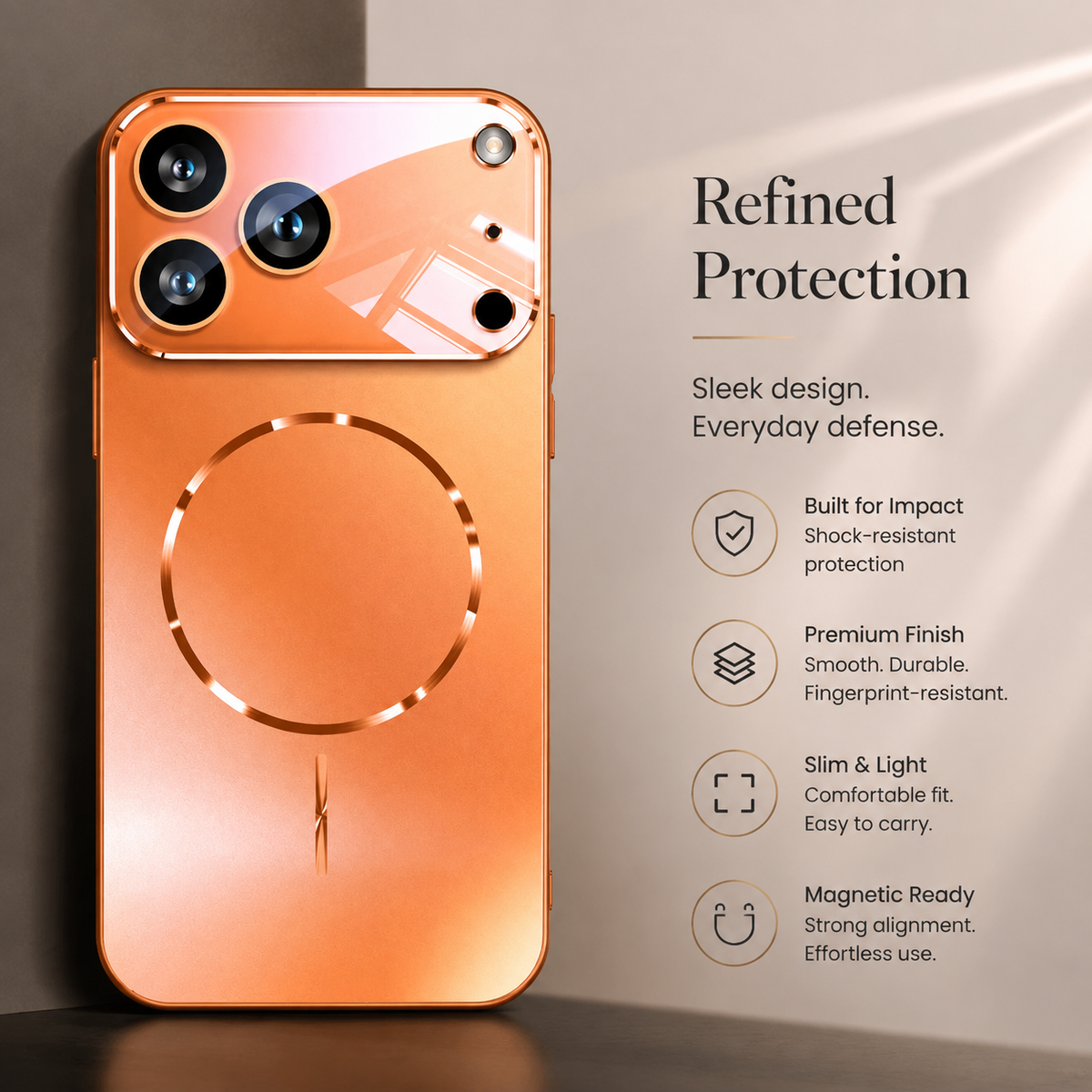 Premium iPhone Case MagSafe Compatible Magnetic Shockproof Protective Cover Camera Lens Protection Ultra Thin Matte Anti Fingerprint Hard Back Slim Design