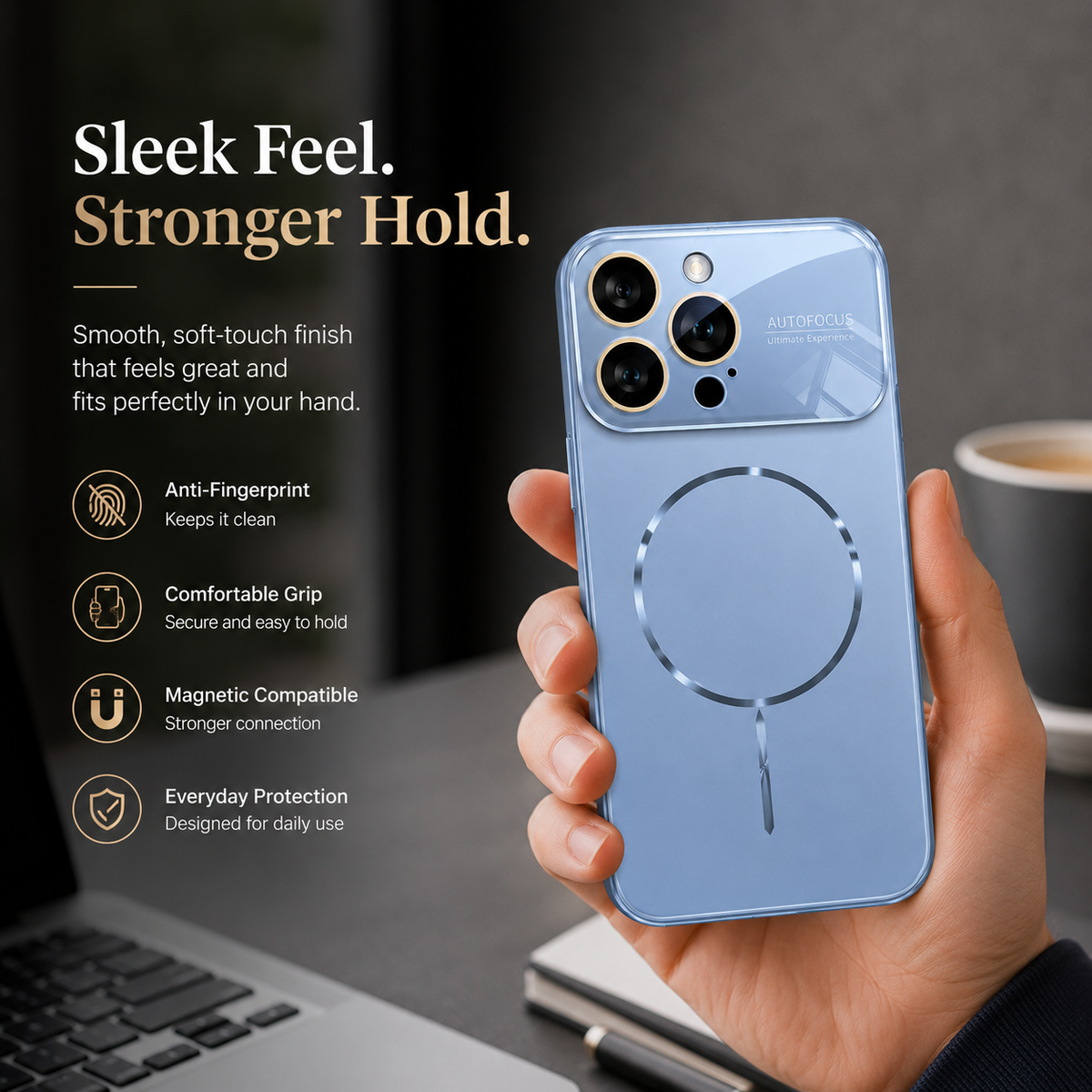 Premium iPhone Case MagSafe Compatible Magnetic Shockproof Protective Cover Camera Lens Protection Ultra Thin Matte Anti Fingerprint Hard Back Slim Design