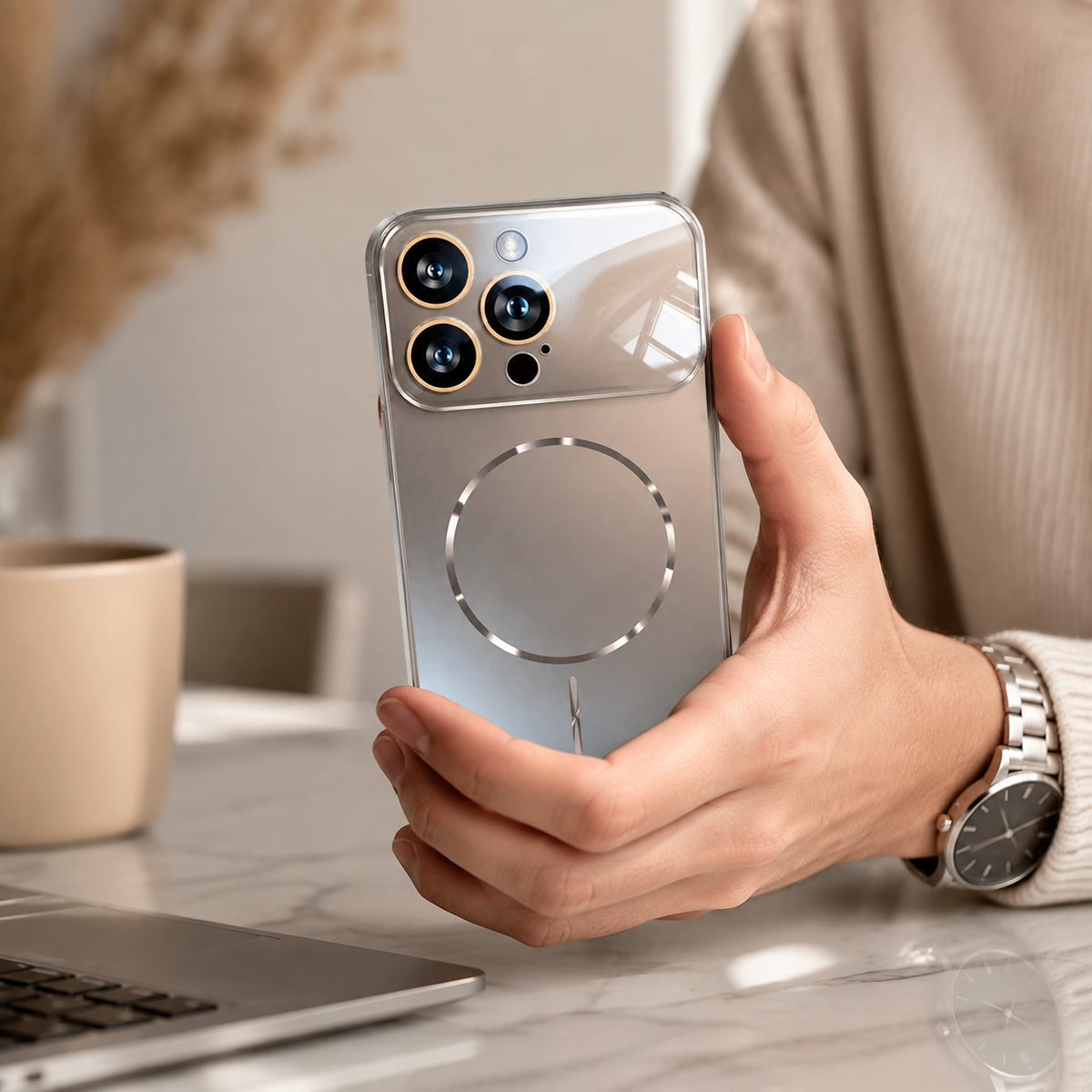 Premium iPhone Case MagSafe Compatible Magnetic Shockproof Protective Cover Camera Lens Protection Ultra Thin Matte Anti Fingerprint Hard Back Slim Design