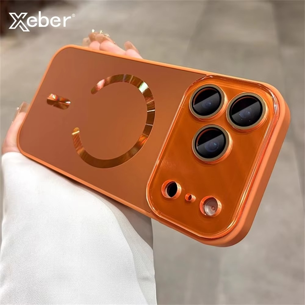 Premium iPhone Case MagSafe Compatible Matte Glass Shockproof Protective Cover Camera Lens Protection Anti Fingerprint Slim Magnetic Full Coverage