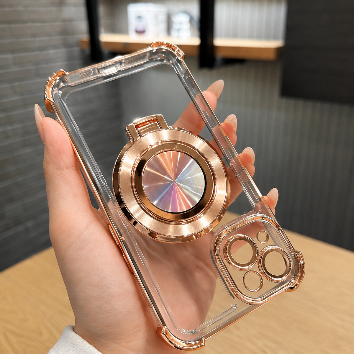 Premium iPhone Case MagSafe Compatible Matte Ring Stand Shockproof Protective Cover Hard PC Camera Lens Protection Ultra Thin Slim Magnetic Design