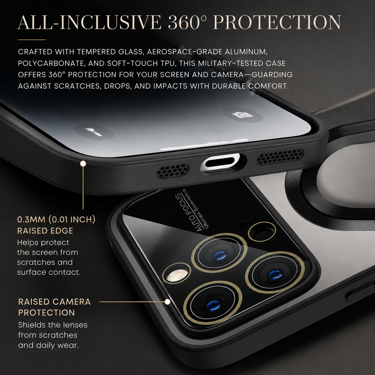Premium iPhone Case MagSafe Compatible Matte Shockproof Protective Cover Camera Lens Protection Magnetic Slim Design Scratch Resistant Soft Touch Grip
