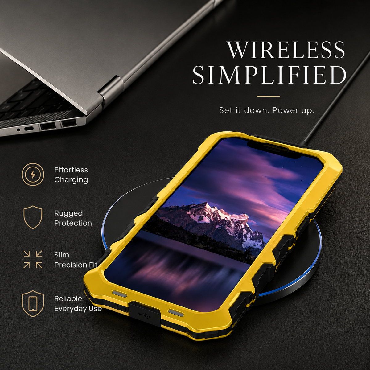 Premium iPhone Case MagSafe Compatible Metal Bumper Cover Shockproof Rugged Protection Camera Lens Guard Heavy Duty Slim Magnetic Anti Scratch Design