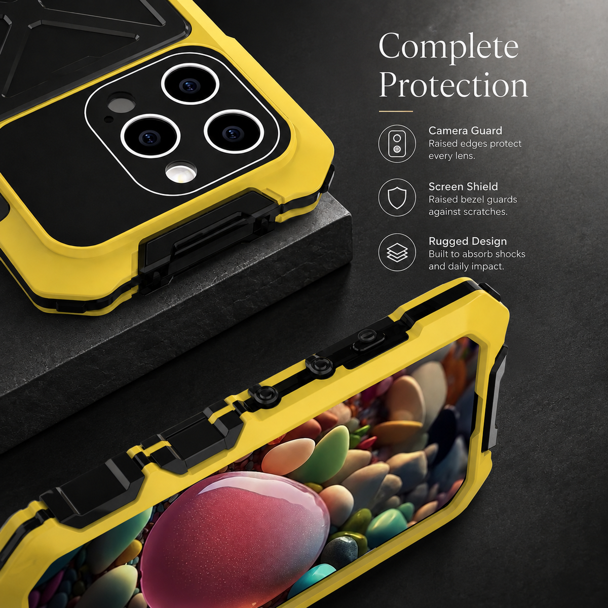 Premium iPhone Case MagSafe Compatible Metal Bumper Cover Shockproof Rugged Protection Camera Lens Guard Heavy Duty Slim Magnetic Anti Scratch Design