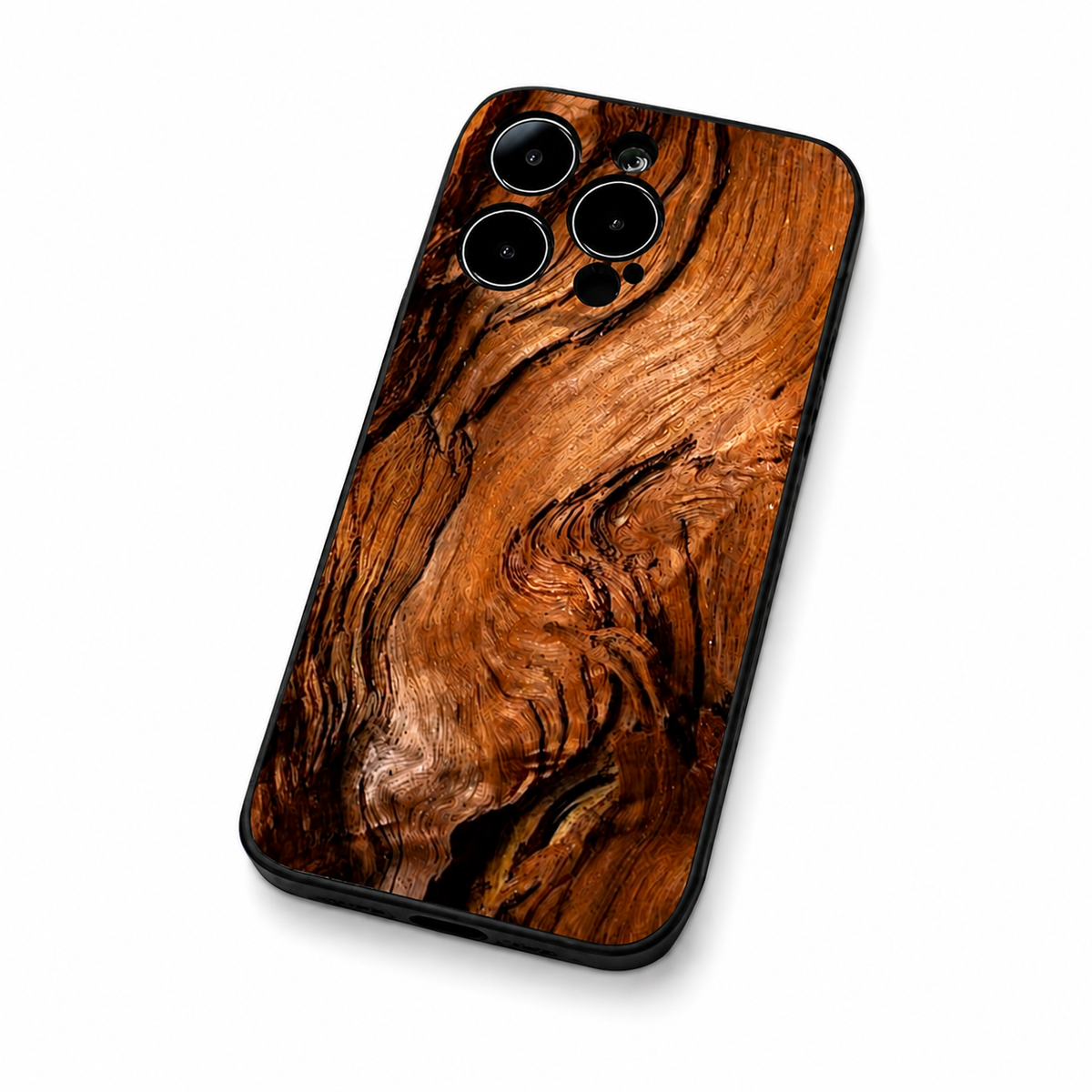 Premium iPhone Case MagSafe Compatible Natural Wood Cover Shockproof TPU Bumper Ultra Thin Protection Camera Lens Guard Slim Lightweight Design