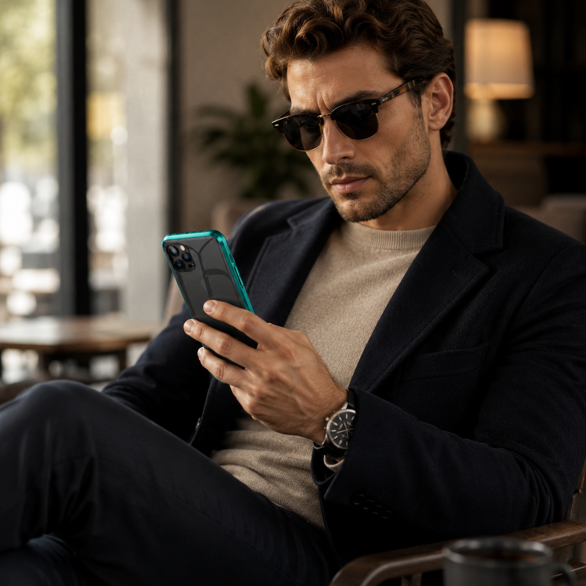 Premium iPhone Case MagSafe Compatible Privacy Screen Tempered Glass Shockproof Protective Cover Full Body Camera Lens Protection Slim Design