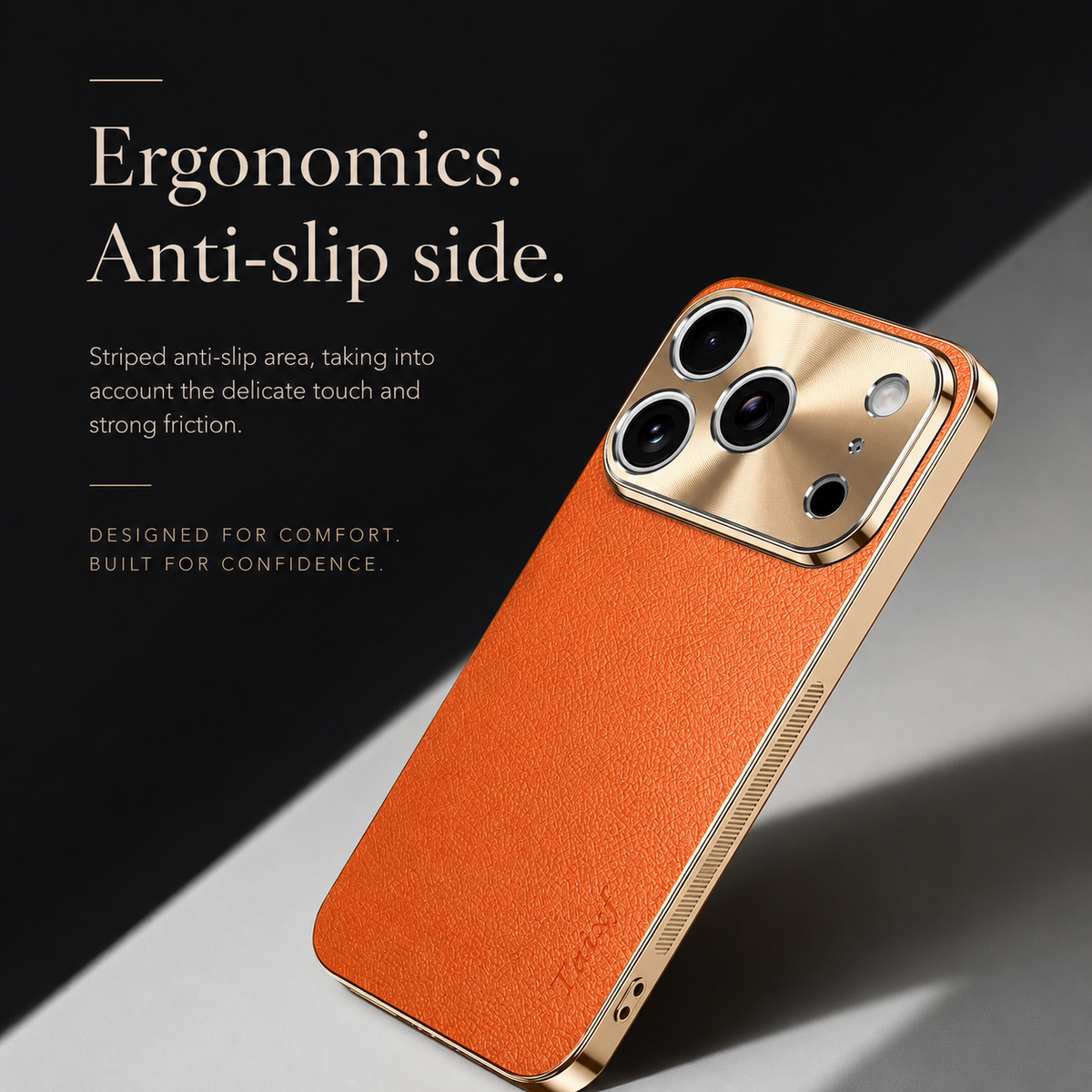 Premium iPhone Case MagSafe Compatible Protective Cover Lychee Texture Leather Back Electroplated Frame Shockproof Camera Lens Protection Full Coverage Slim Design