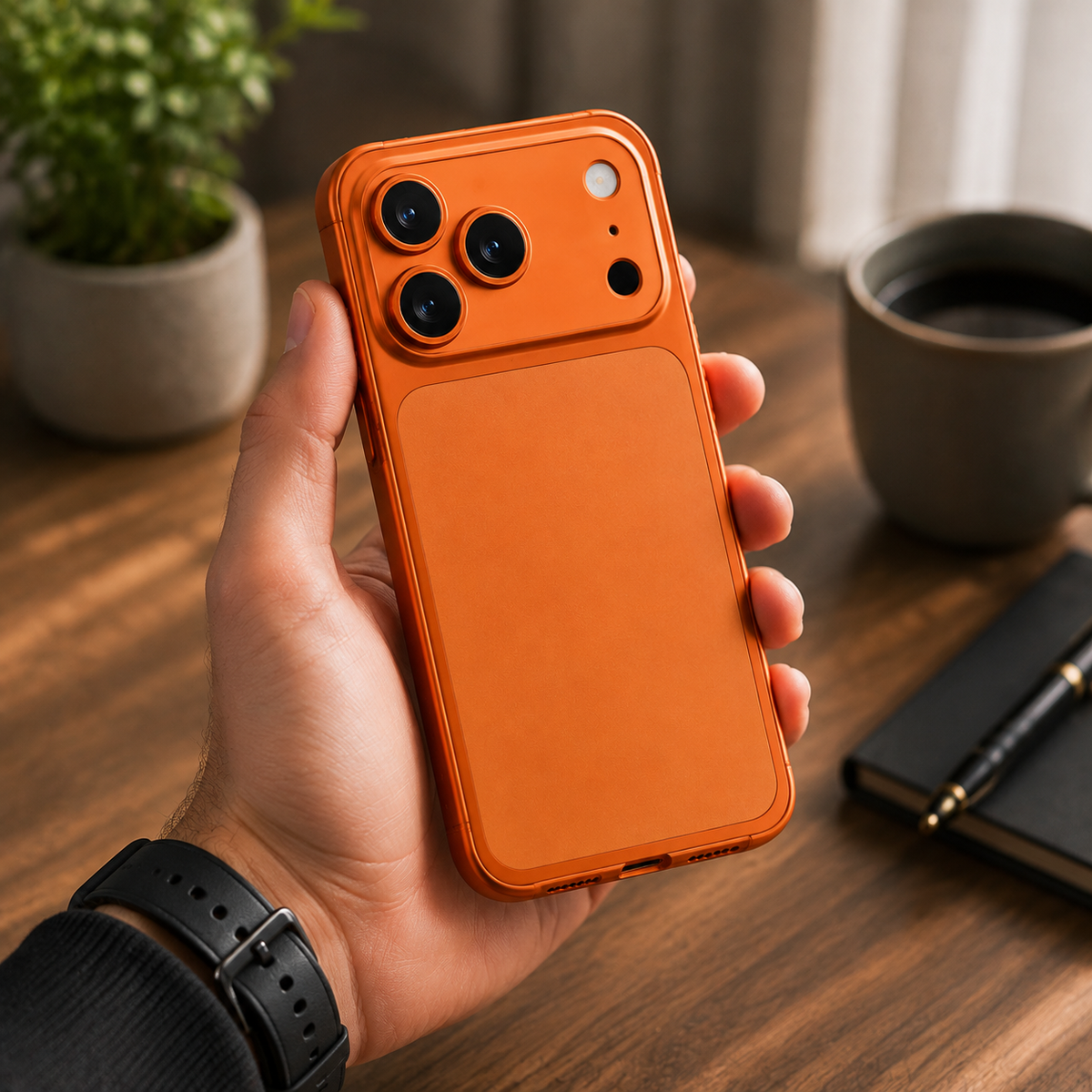 Premium iPhone Case MagSafe Compatible Protective Cover Metal Frame Heat Dissipation Design Anti Slip Grip Shockproof Camera Lens Protection Slim Structure