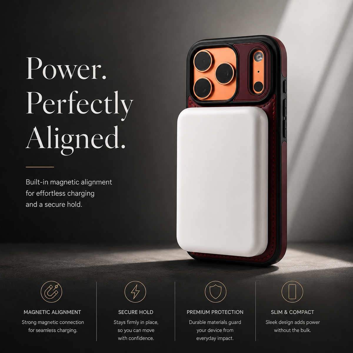 Premium iPhone Case MagSafe Compatible Retro Leather Protective Cover Invisible Kickstand Shockproof Slim Business Full Coverage Camera Lens Guard Design