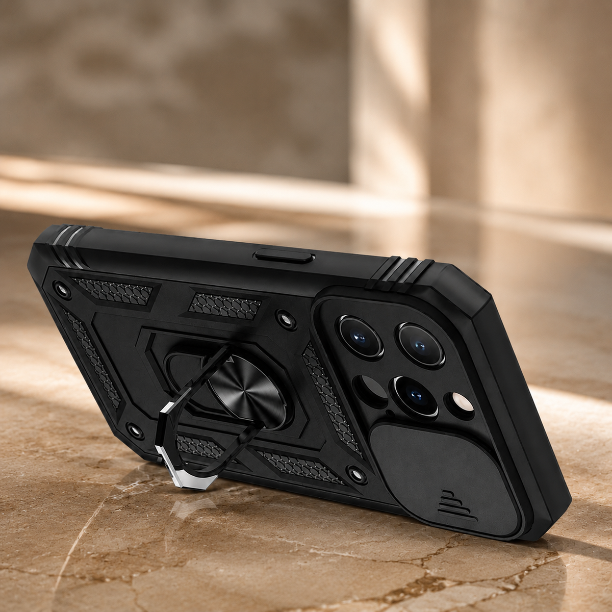 Premium iPhone Case MagSafe Compatible Rugged Armor Card Holder Cover Kickstand Shockproof Protection Camera Lens Guard Slim Magnetic Heavy Duty Design