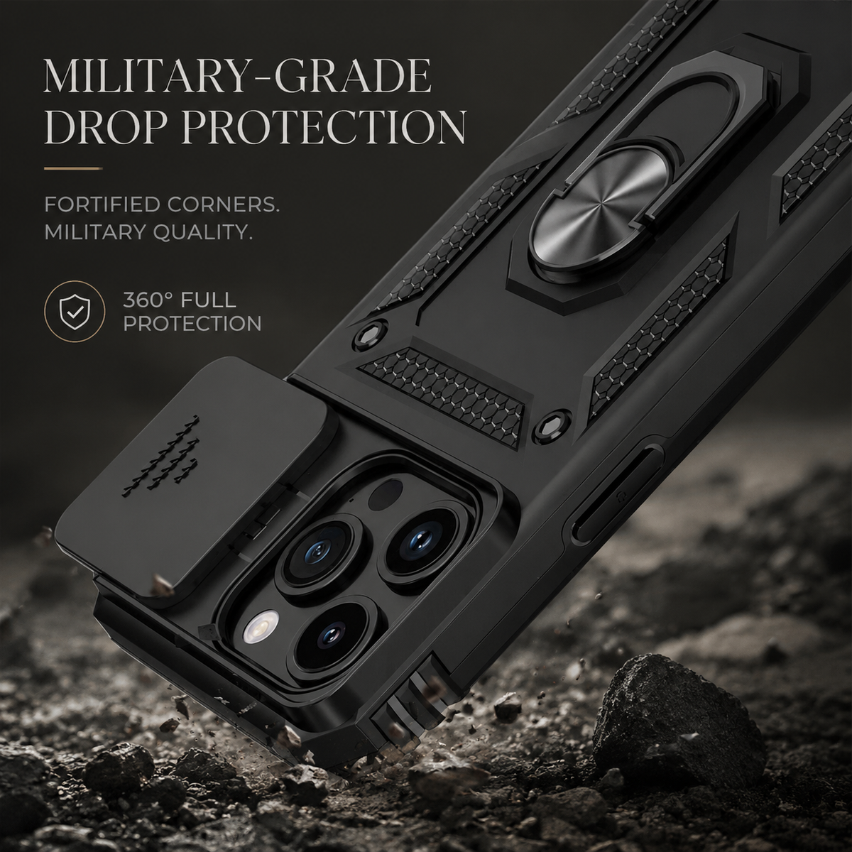 Premium iPhone Case MagSafe Compatible Rugged Armor Shockproof Protective Cover Kickstand Card Holder Camera Lens Protection Heavy Duty Full Coverage