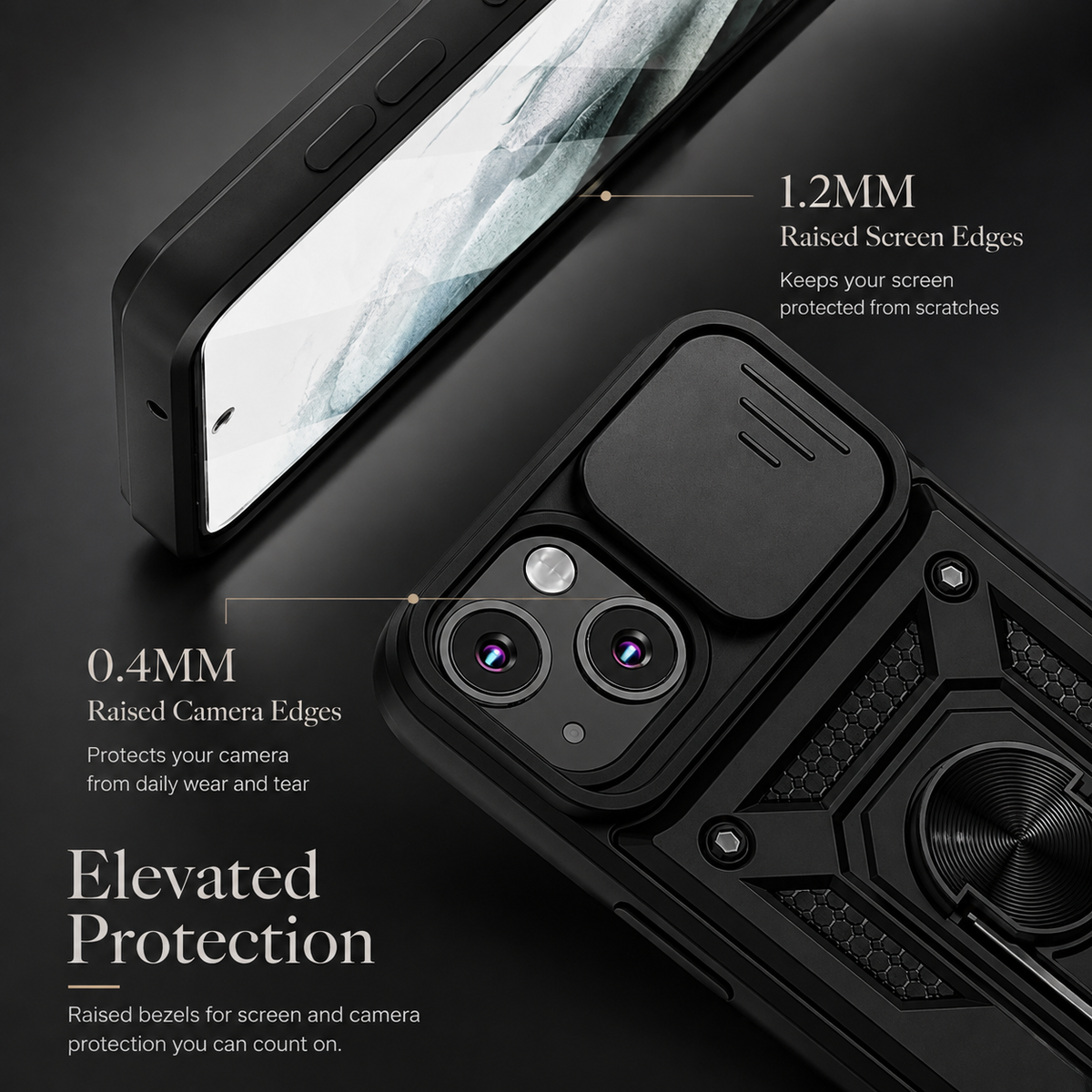 Premium iPhone Case MagSafe Compatible Rugged Armor Shockproof Protective Cover Kickstand Card Holder Camera Lens Protection Heavy Duty Full Coverage