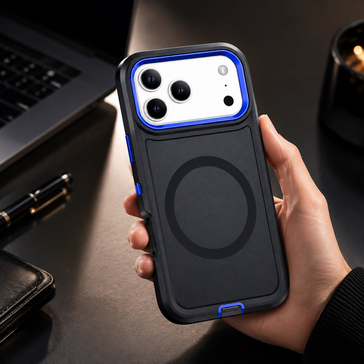Premium iPhone Case MagSafe Compatible Rugged Armor Shockproof Protective Cover PC TPU Anti Slip Camera Protection Anti Scratch Reinforced Defender