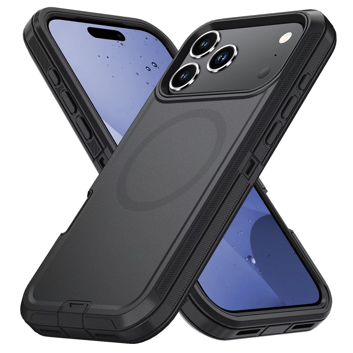 Premium iPhone Case MagSafe Compatible Rugged Armor Shockproof Protective Cover PC TPU Anti Slip Camera Protection Anti Scratch Reinforced Defender