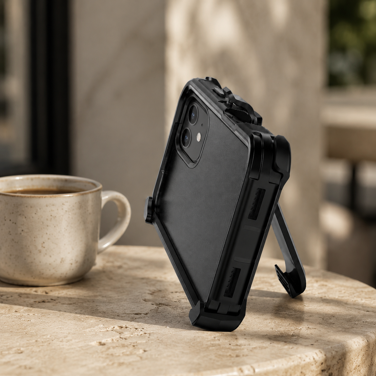 Premium iPhone Case MagSafe Compatible Rugged Holster Cover 3 Layer Shockproof Protection Heavy Duty Armor Belt Clip Camera Lens Guard Durable Design