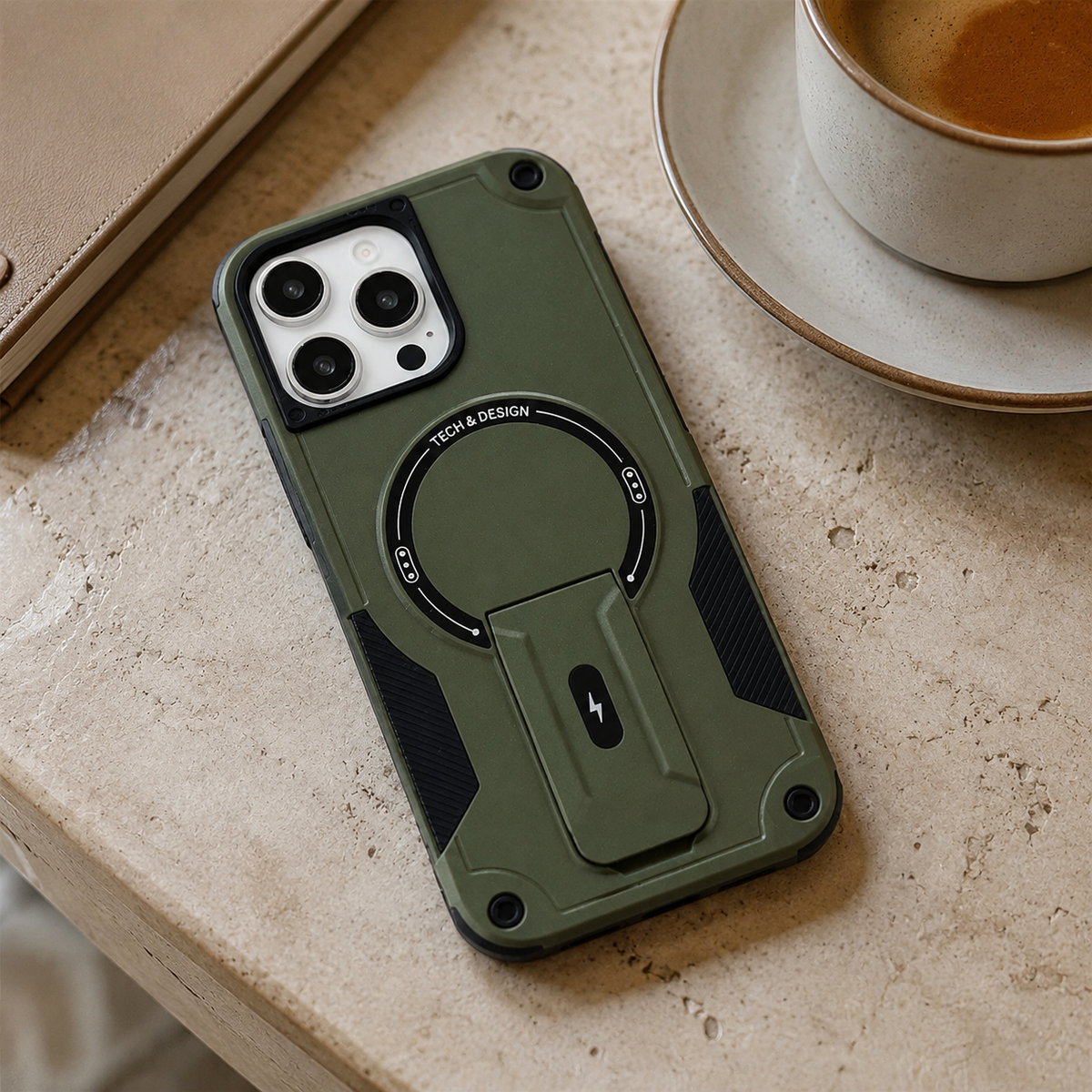 Premium iPhone Case MagSafe Compatible Rugged Shockproof Cover Kickstand Lanyard Dual Layer Protective Case Anti Scratch Full Coverage Secure Grip