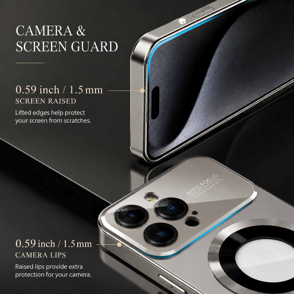 Premium iPhone Case MagSafe Compatible Shockproof Protective Cover Glass Back Camera Lens Protection Anti Fingerprint Slim Magnetic Anti Scratch Clear