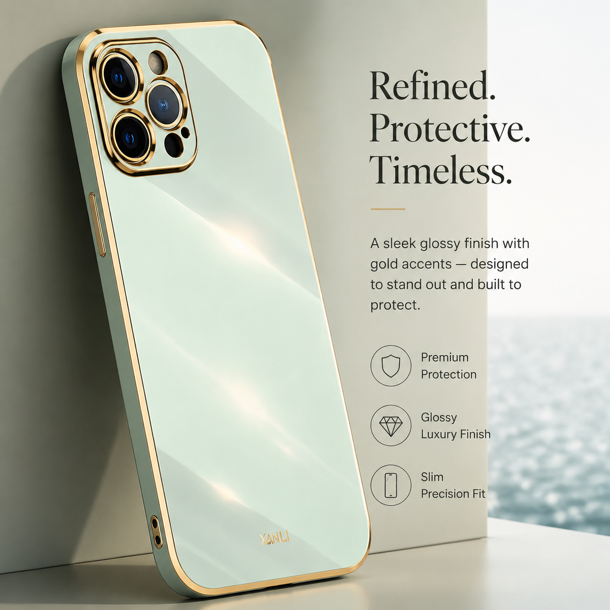 Premium iPhone Case MagSafe Compatible Silicone Shockproof Protective Cover Glossy Square Texture Camera Lens Protection Slim Design Soft Grip