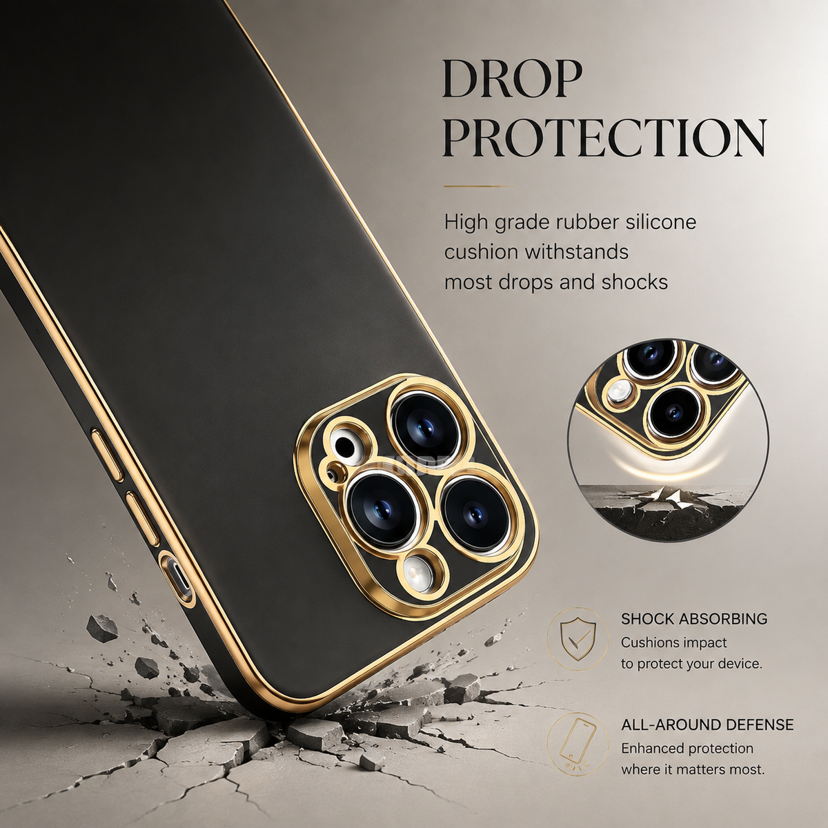 Premium iPhone Case MagSafe Compatible Silicone Shockproof Protective Cover Glossy Square Texture Camera Lens Protection Slim Design Soft Grip