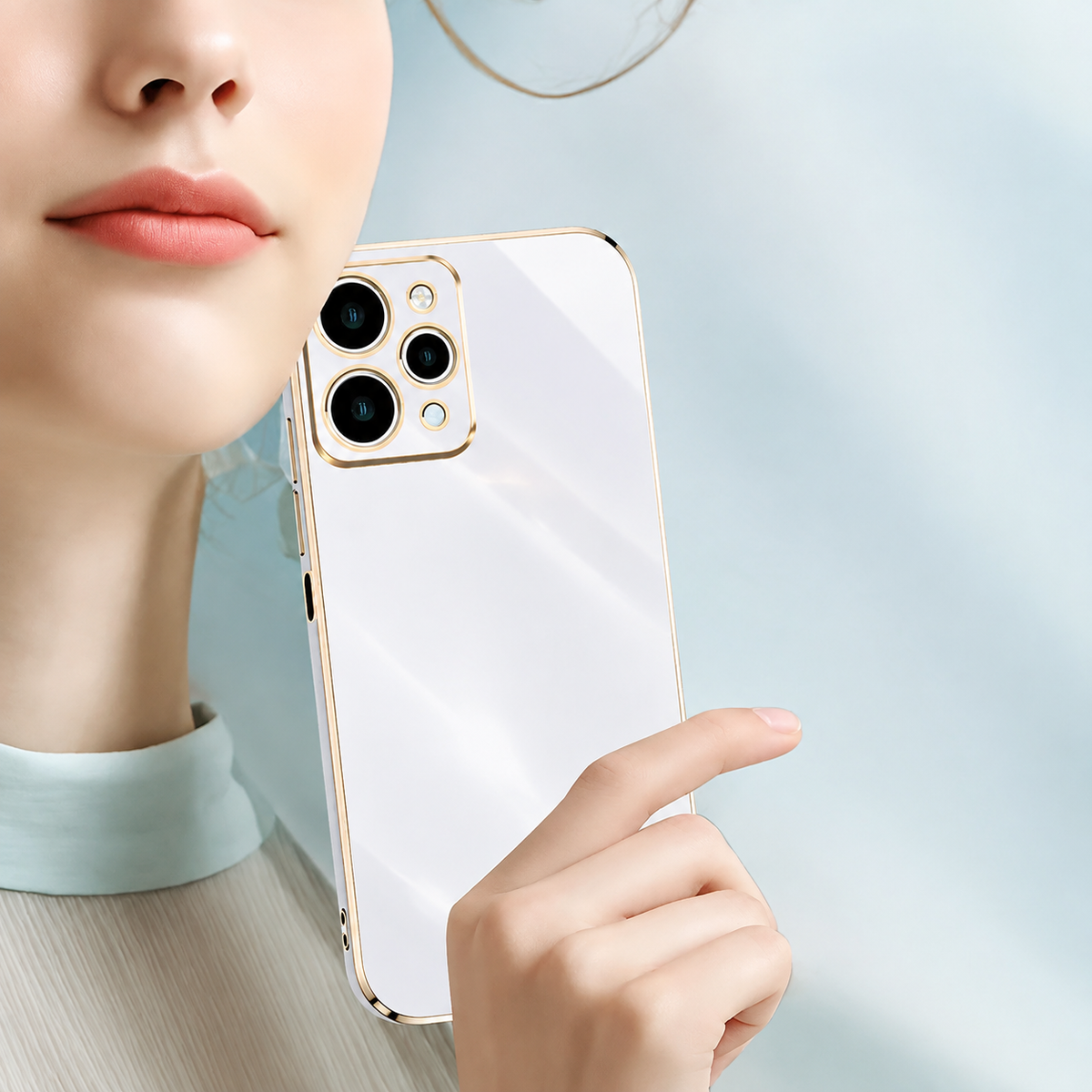 Premium iPhone Case MagSafe Compatible Silicone Shockproof Protective Cover Glossy Square Texture Camera Lens Protection Slim Design Soft Grip
