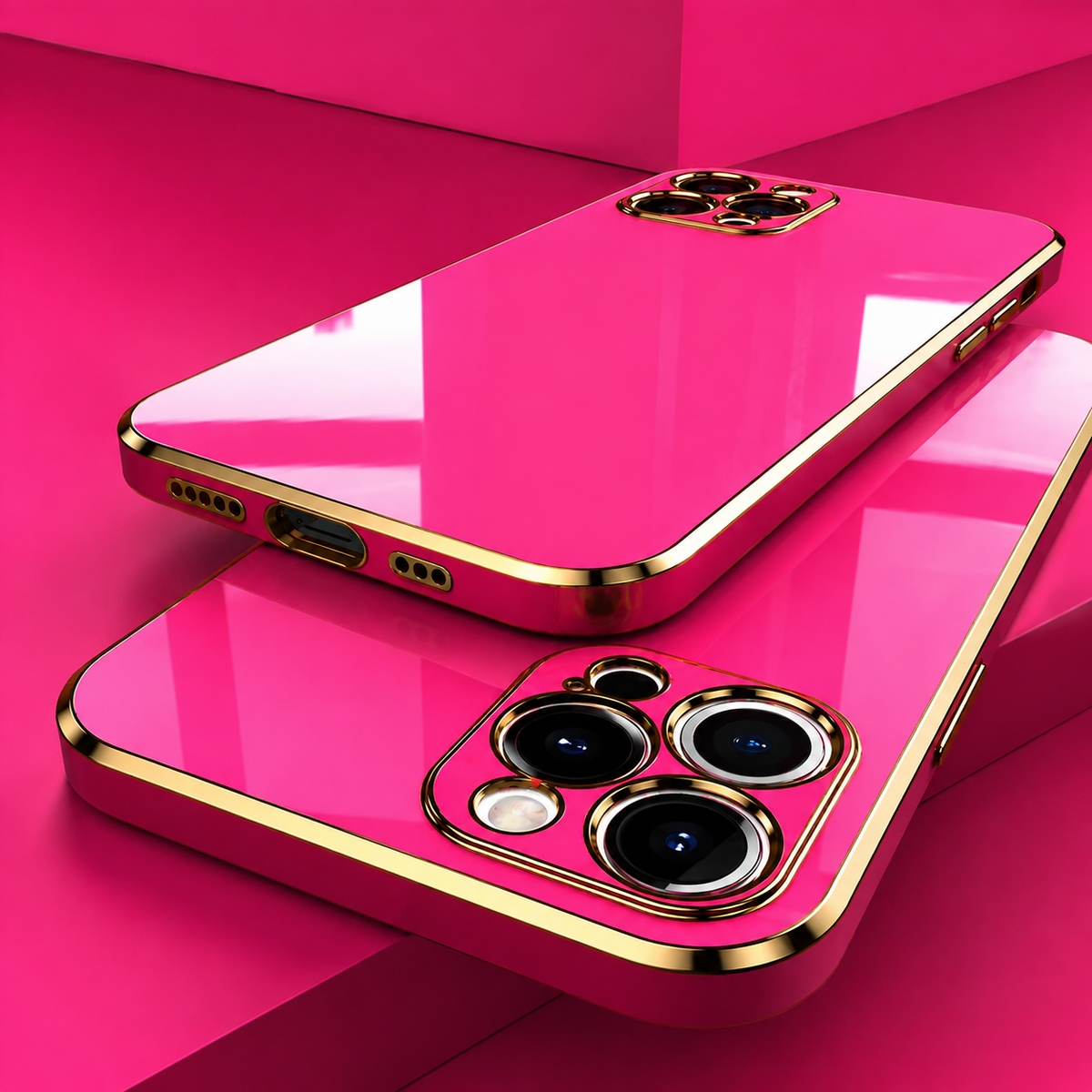 Premium iPhone Case MagSafe Compatible Silicone Shockproof Protective Cover Glossy Square Texture Camera Lens Protection Slim Design Soft Grip