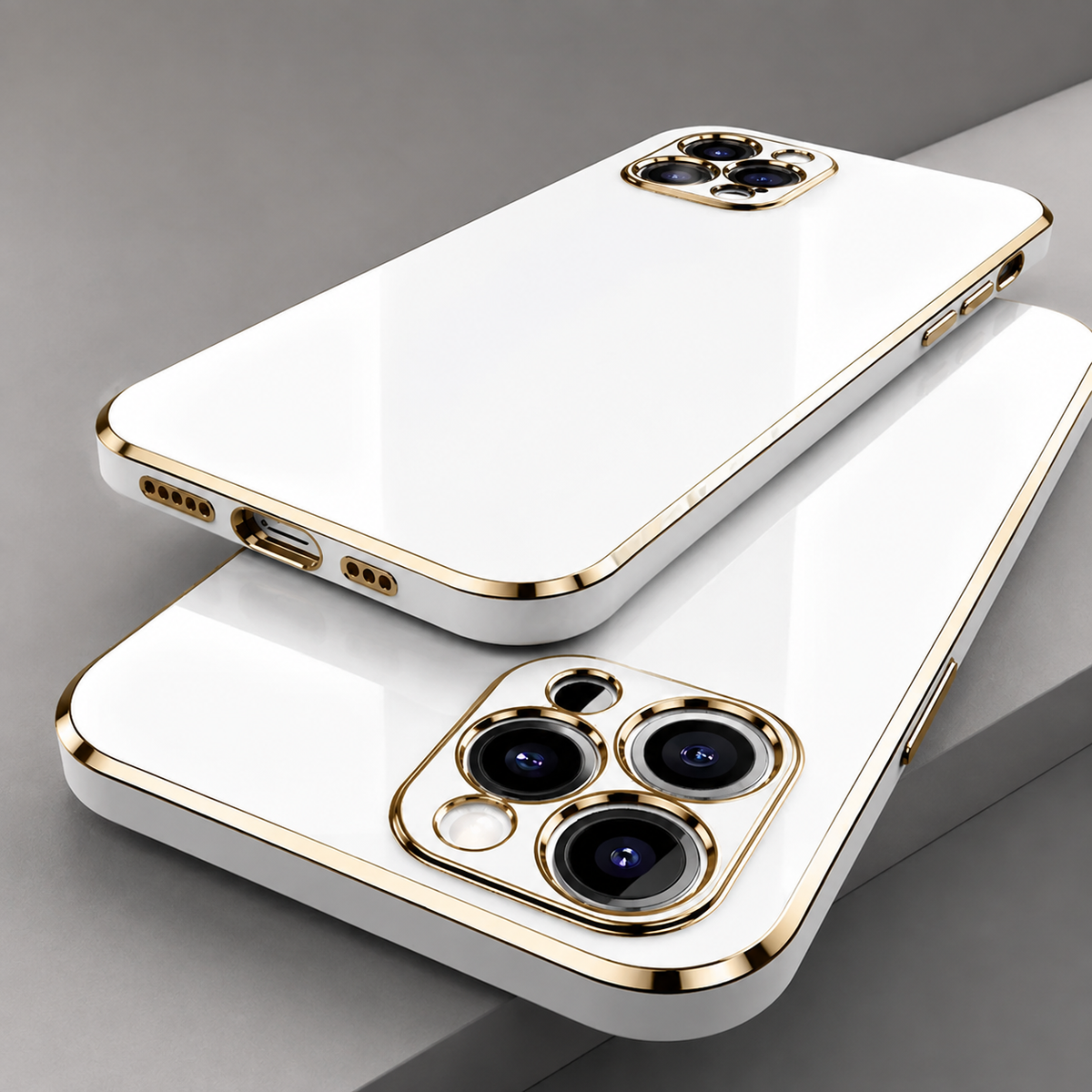 Premium iPhone Case MagSafe Compatible Silicone Shockproof Protective Cover Glossy Square Texture Camera Lens Protection Slim Design Soft Grip