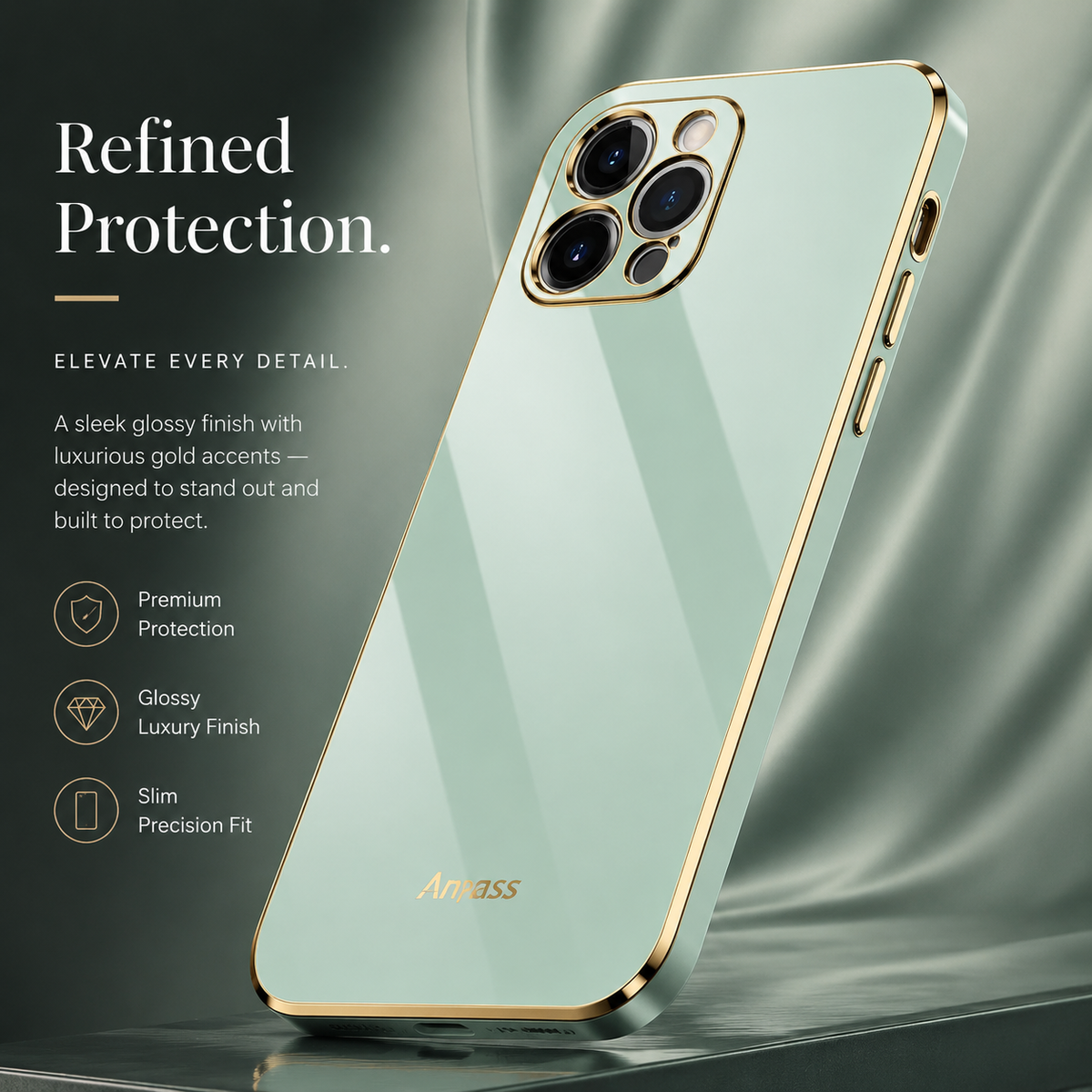 Premium iPhone Case MagSafe Compatible Silicone Shockproof Protective Cover Glossy Square Texture Camera Lens Protection Slim Design Soft Grip