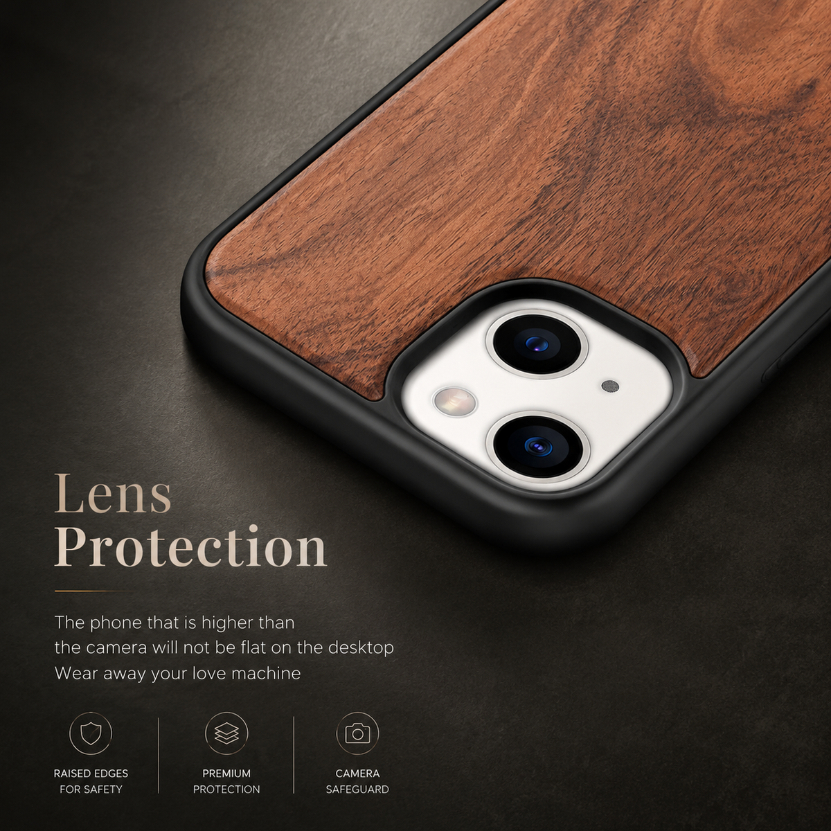 Premium iPhone Case MagSafe Compatible Solid Bamboo Wood Shockproof Protective Cover Hard Back Camera Lens Protection Slim Natural Design