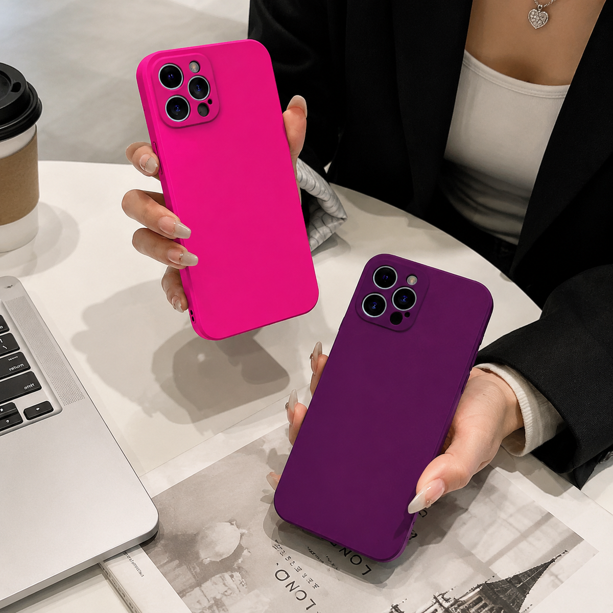 Premium iPhone Case MagSafe Compatible Square Liquid Silicone Shockproof Protective Cover Camera Lens Protection Slim Design Soft Touch Grip