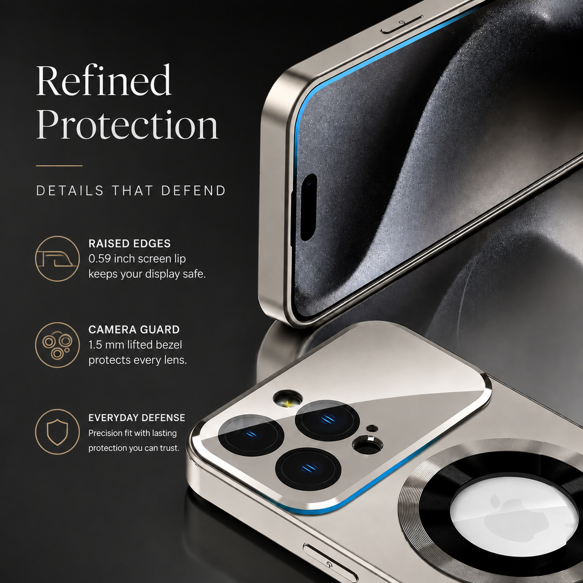 Premium iPhone Case MagSafe Compatible Tempered Glass Cover Shockproof Protective Design Camera Lens Protection Slim Magnetic Anti Scratch Hard Back