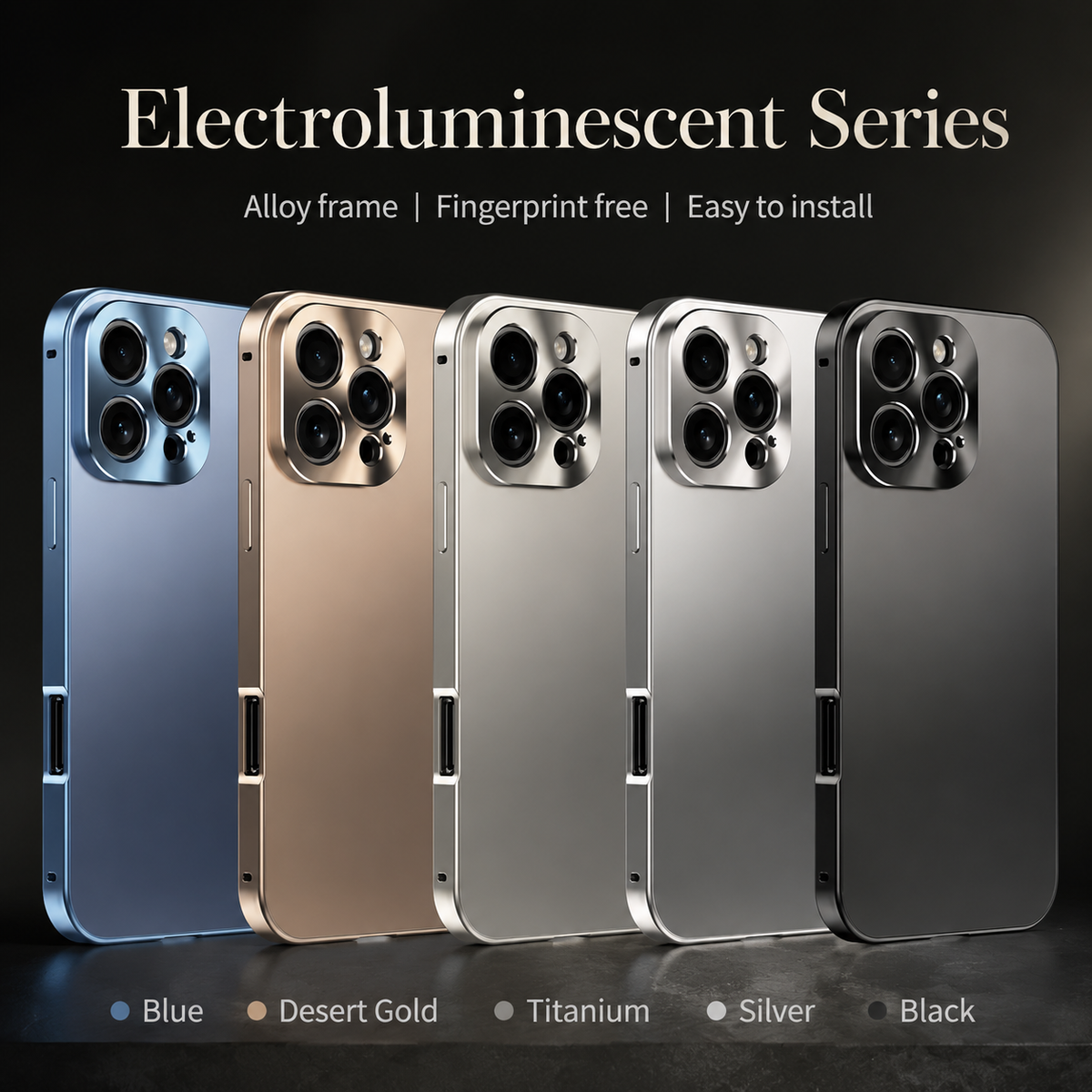 Premium iPhone Case MagSafe Compatible Titanium Alloy Frame Shockproof Protective Cover Camera Lens Protection Ultra Thin Frosted Anti Fingerprint Matte