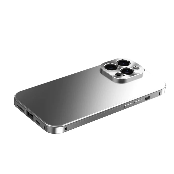 Premium iPhone Case MagSafe Compatible Titanium Alloy Frame Shockproof Protective Cover Camera Lens Protection Ultra Thin Frosted Anti Fingerprint Matte
