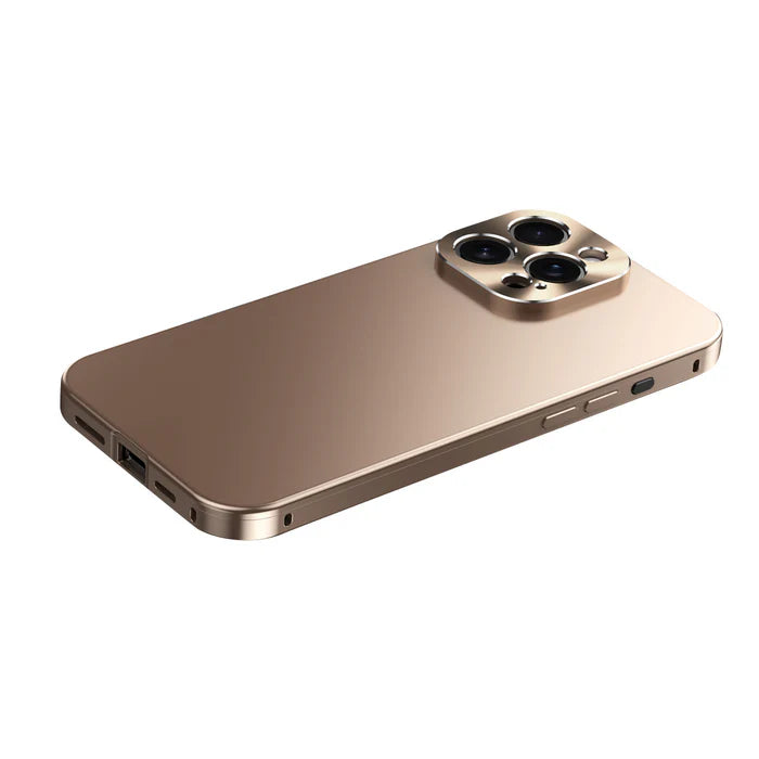 Premium iPhone Case MagSafe Compatible Titanium Alloy Frame Shockproof Protective Cover Camera Lens Protection Ultra Thin Frosted Anti Fingerprint Matte