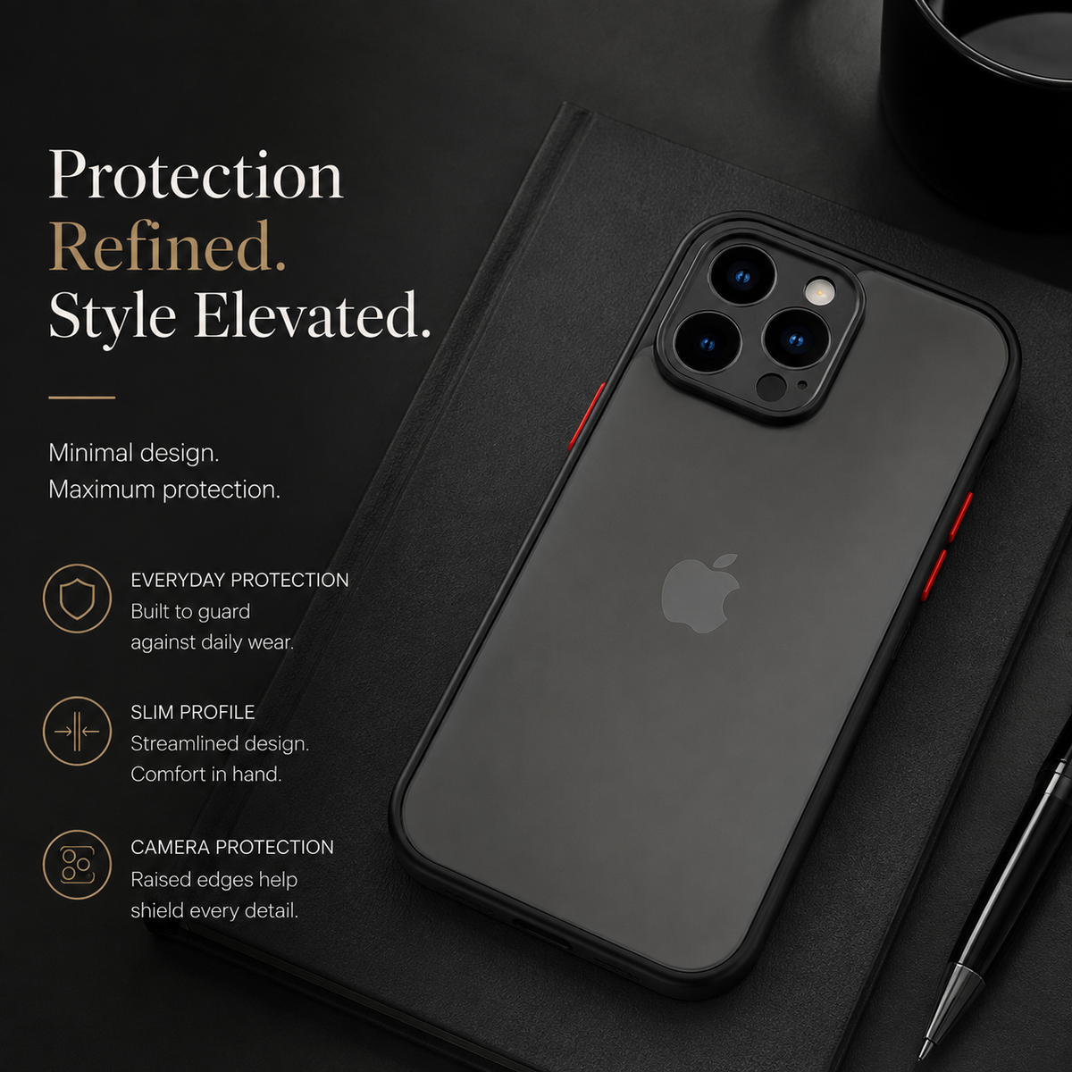 Premium iPhone Case MagSafe Compatible Translucent Armor Shockproof Matte Protective Cover Anti Fingerprint Slim Full Coverage Anti Scratch Design