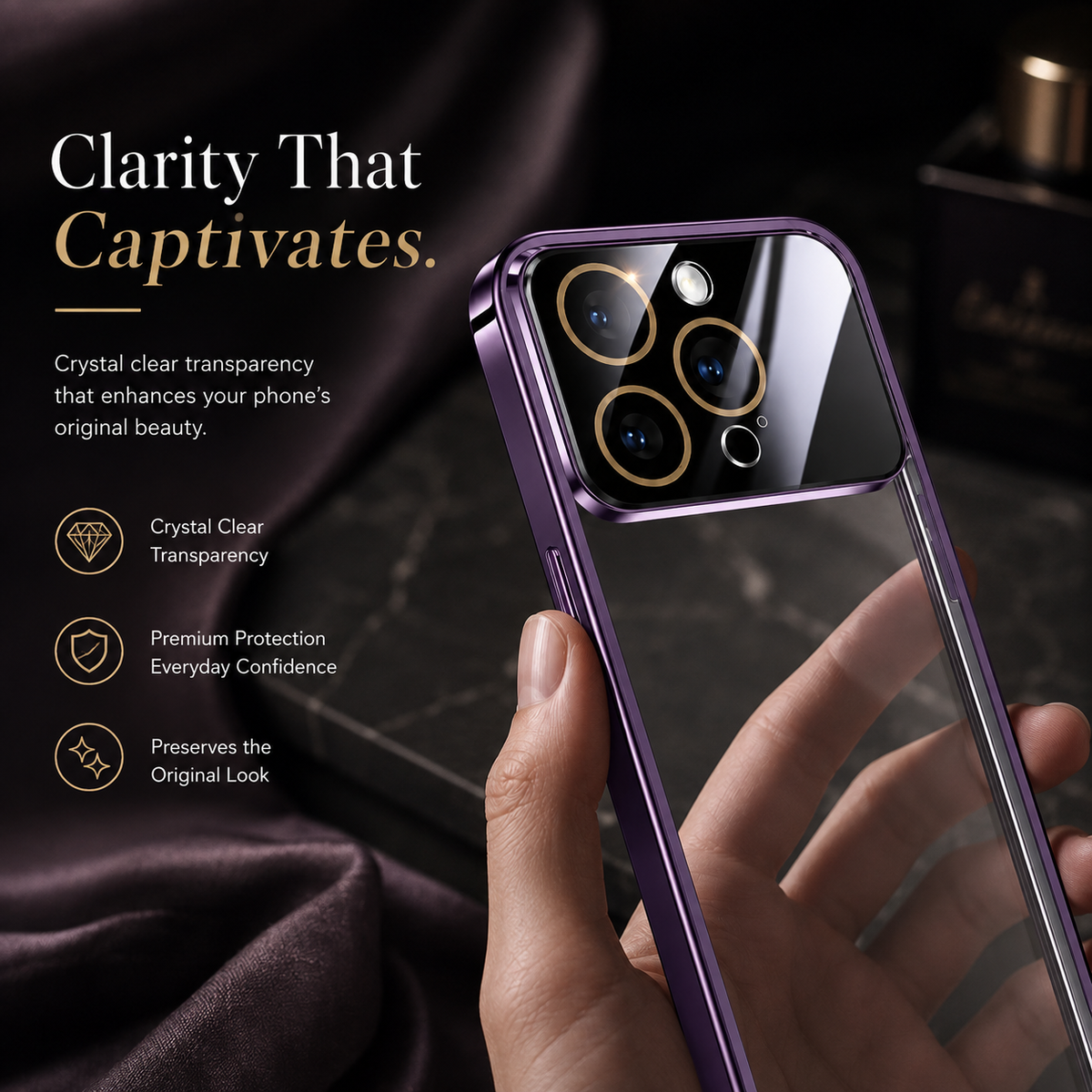 Premium iPhone Case MagSafe Compatible Transparent Acrylic Cover Tempered Camera Protection Shockproof Anti Scratch Slim Magnetic Clear Hard Back Design