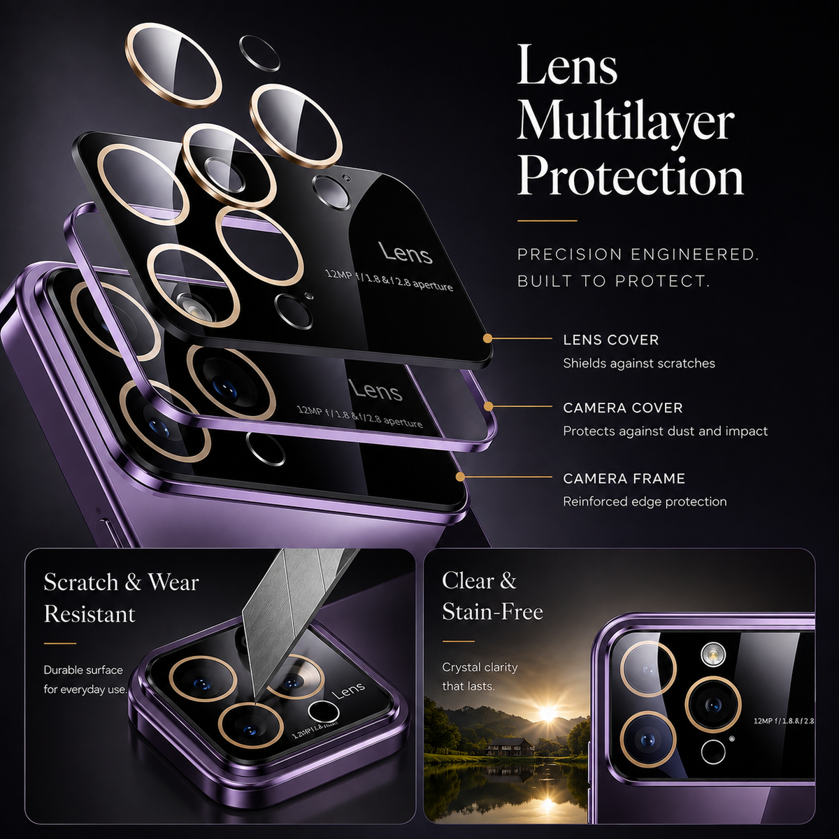 Premium iPhone Case MagSafe Compatible Transparent Protective Cover Camera Lens Protection Shockproof Clear Hard PC Back Ultra Thin Design