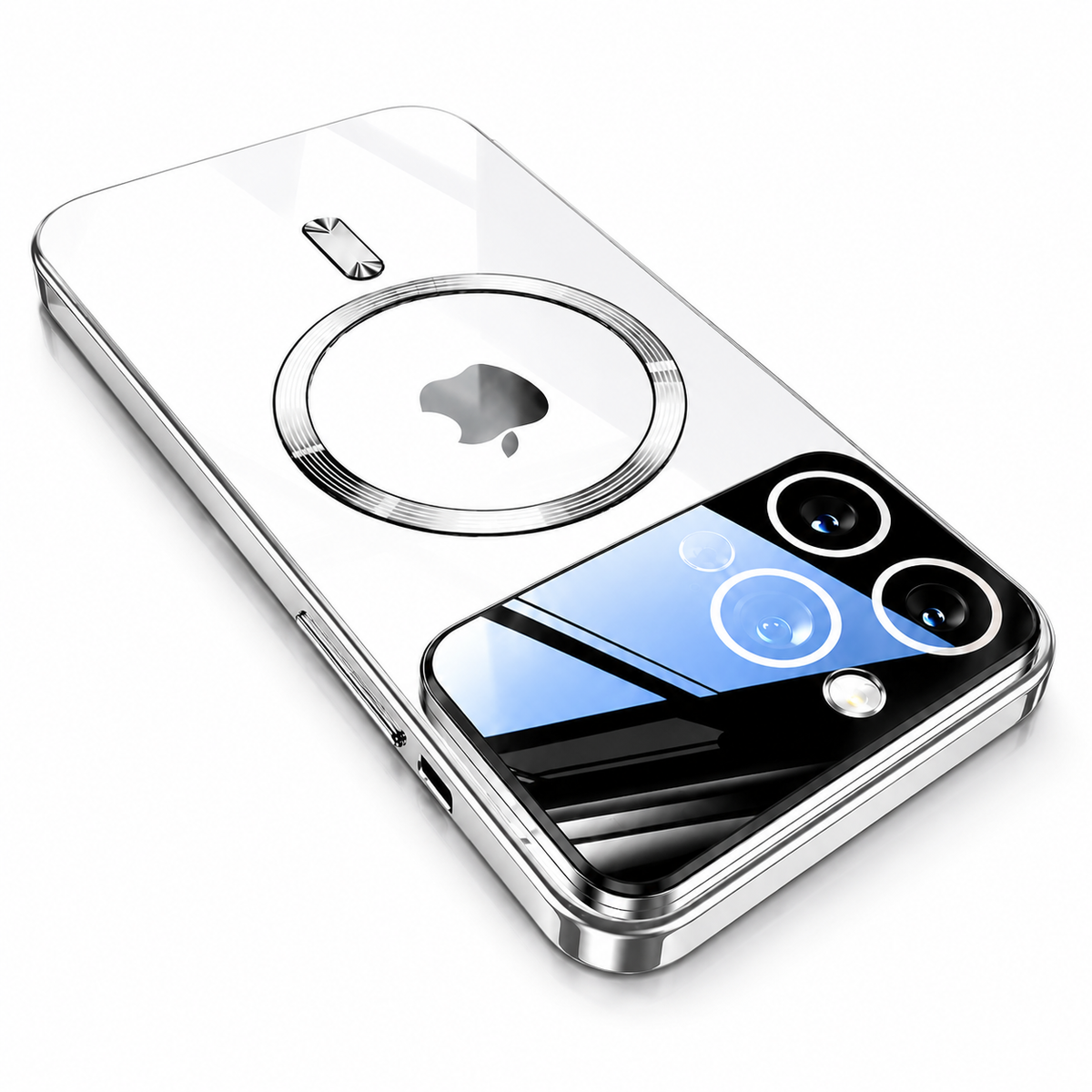 Premium iPhone Case MagSafe Compatible Transparent Protective Cover Camera Lens Protection Shockproof Clear Hard PC Back Ultra Thin Design